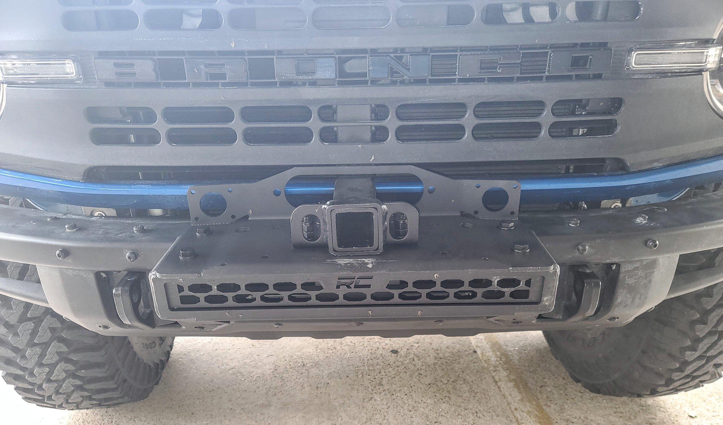 Ford Bronco Rough Country High Clearance Front Receiver Hitch Mount installed 20221202_085525~2