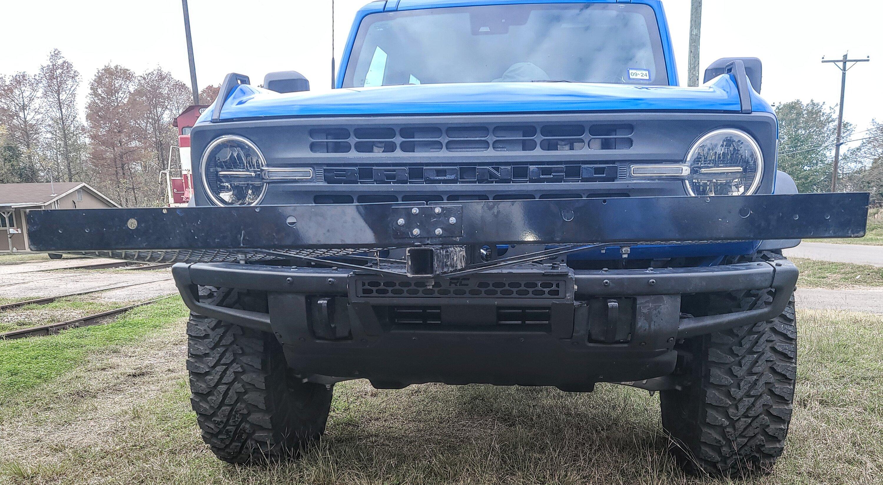 Ford Bronco Rough Country High Clearance Front Receiver Hitch Mount installed 20221202_100556~2