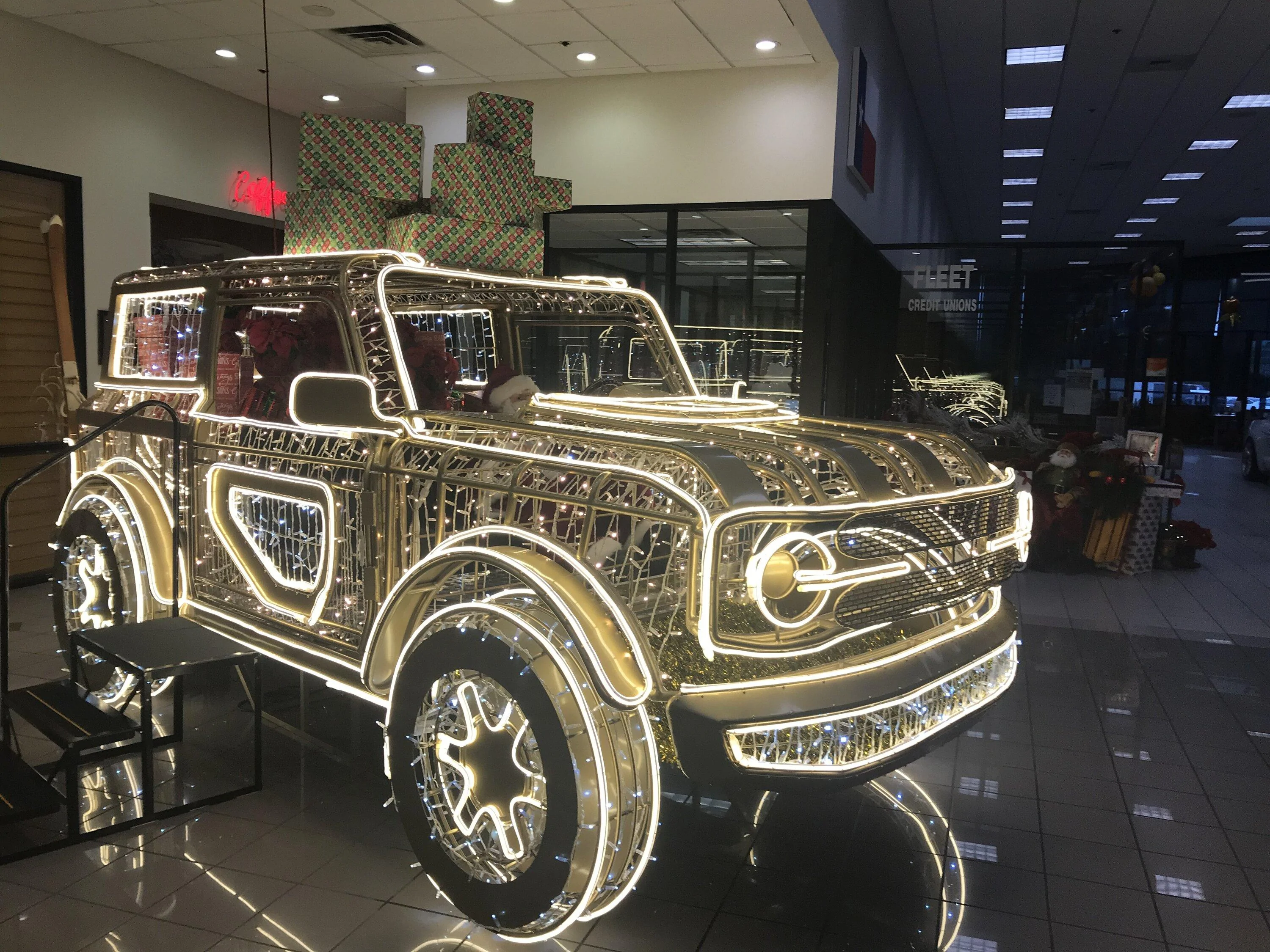 Ford Bronco Full Size Christmas Lights Bronco at dealership 58F4E60C-EB55-4E54-B930-4925BA4CD789