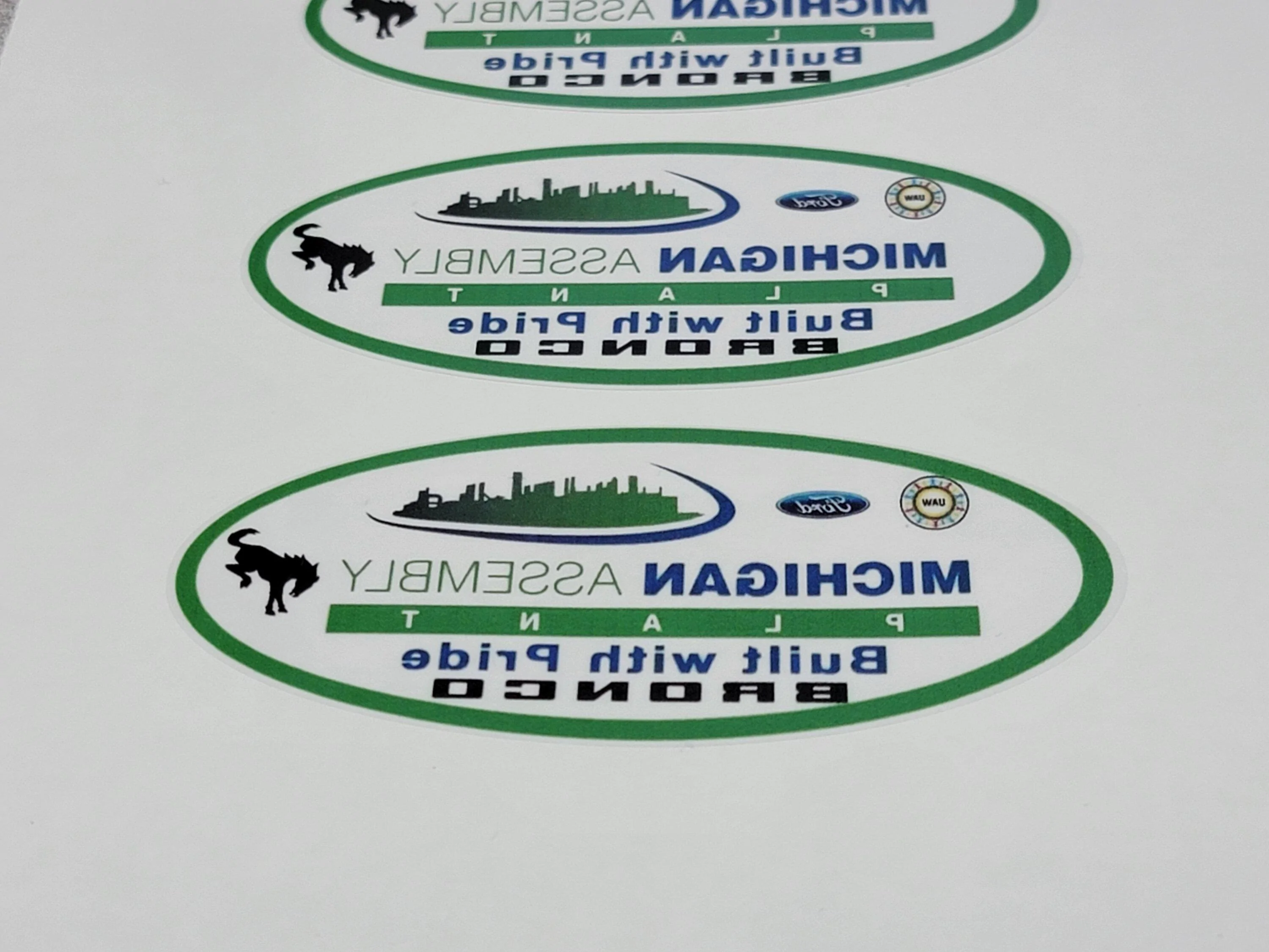 Ford Bronco Michigan Assembly Sticker MAP Window decal