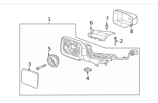 Ford Bronco More detailed side mirror breakdown? 1670423446312