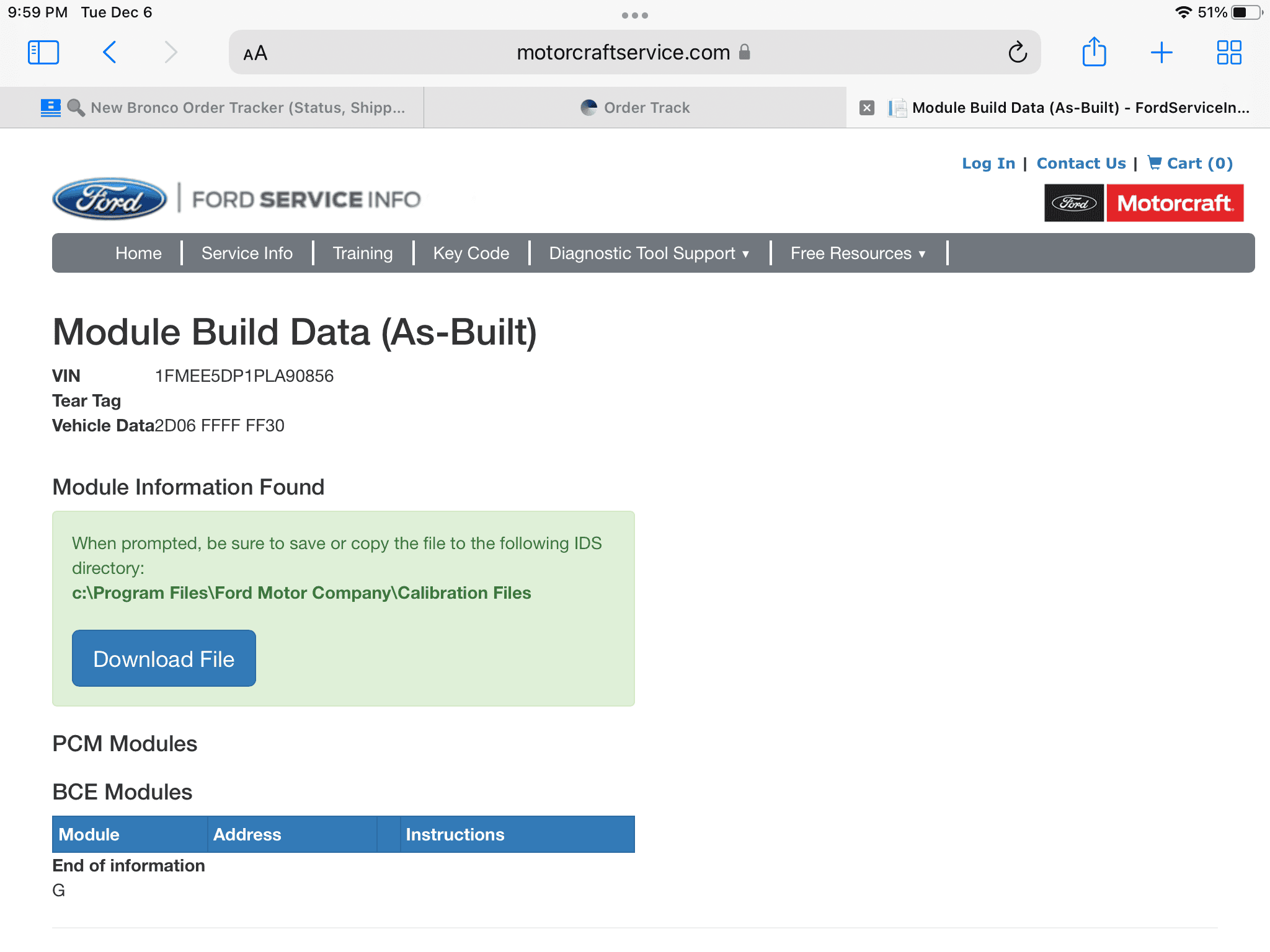 Ford Bronco 12/5/2022 Build week with spreadsheet BA0AA9A4-257D-4F1D-A6CA-BA3F4B5C7572