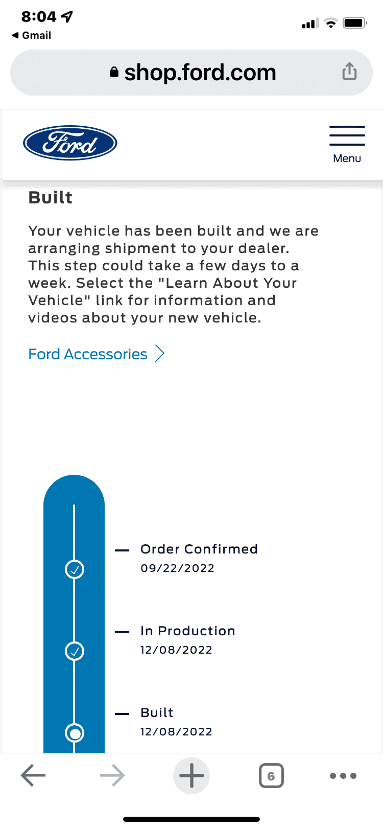 Ford Bronco 12/5/2022 Build week with spreadsheet ED16888E-E351-4090-A20A-5231D853A4DE