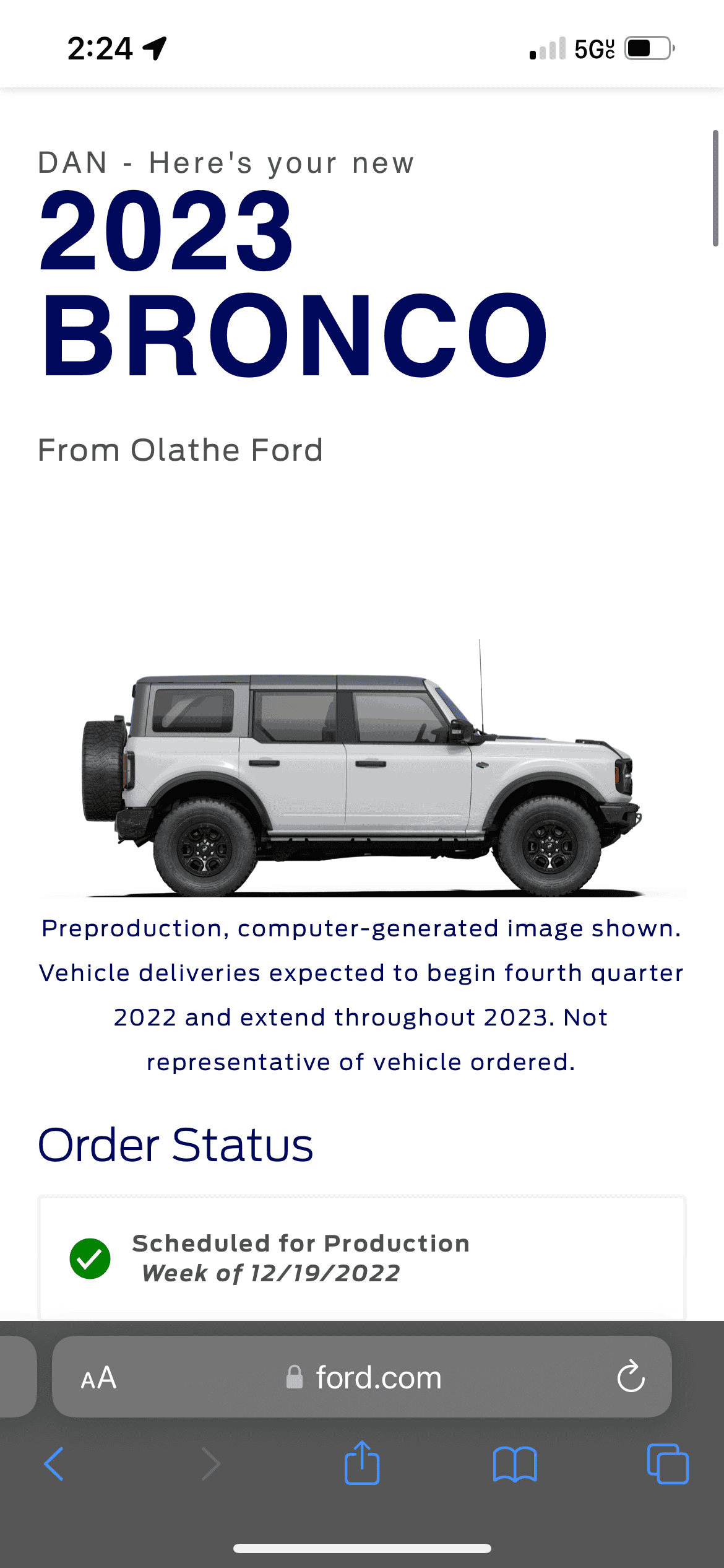 Ford Bronco 12/19/2022 build week group 0FBB9ADD-7718-4666-BC7D-4FF8B68868FF