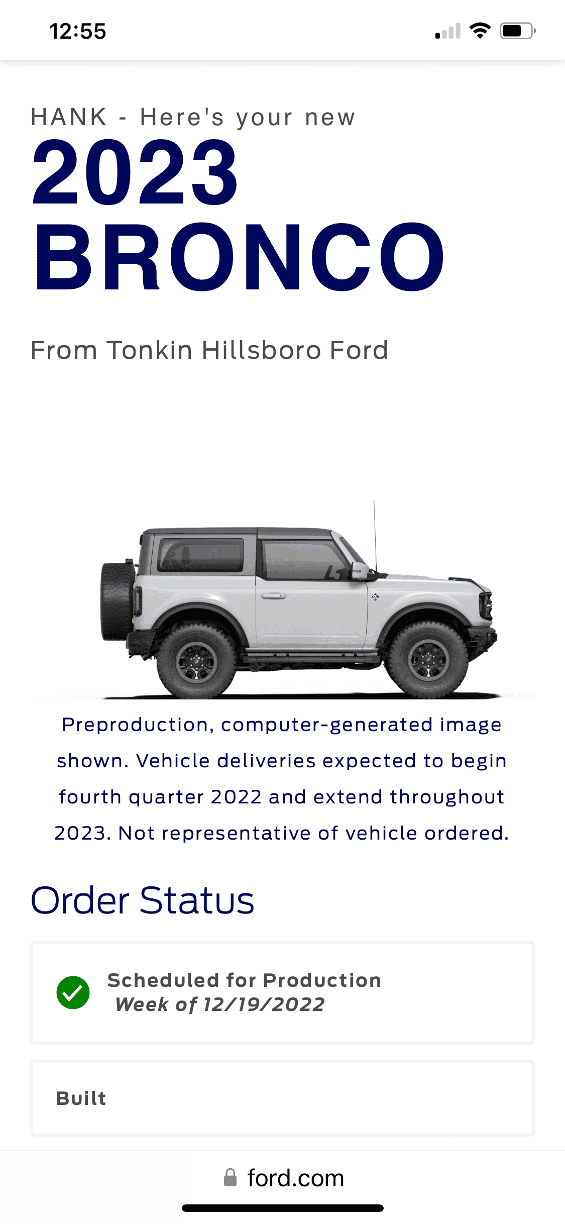 Ford Bronco 12/19/2022 build week group 5D5F9554-610E-4318-A279-DAB5350A3D76