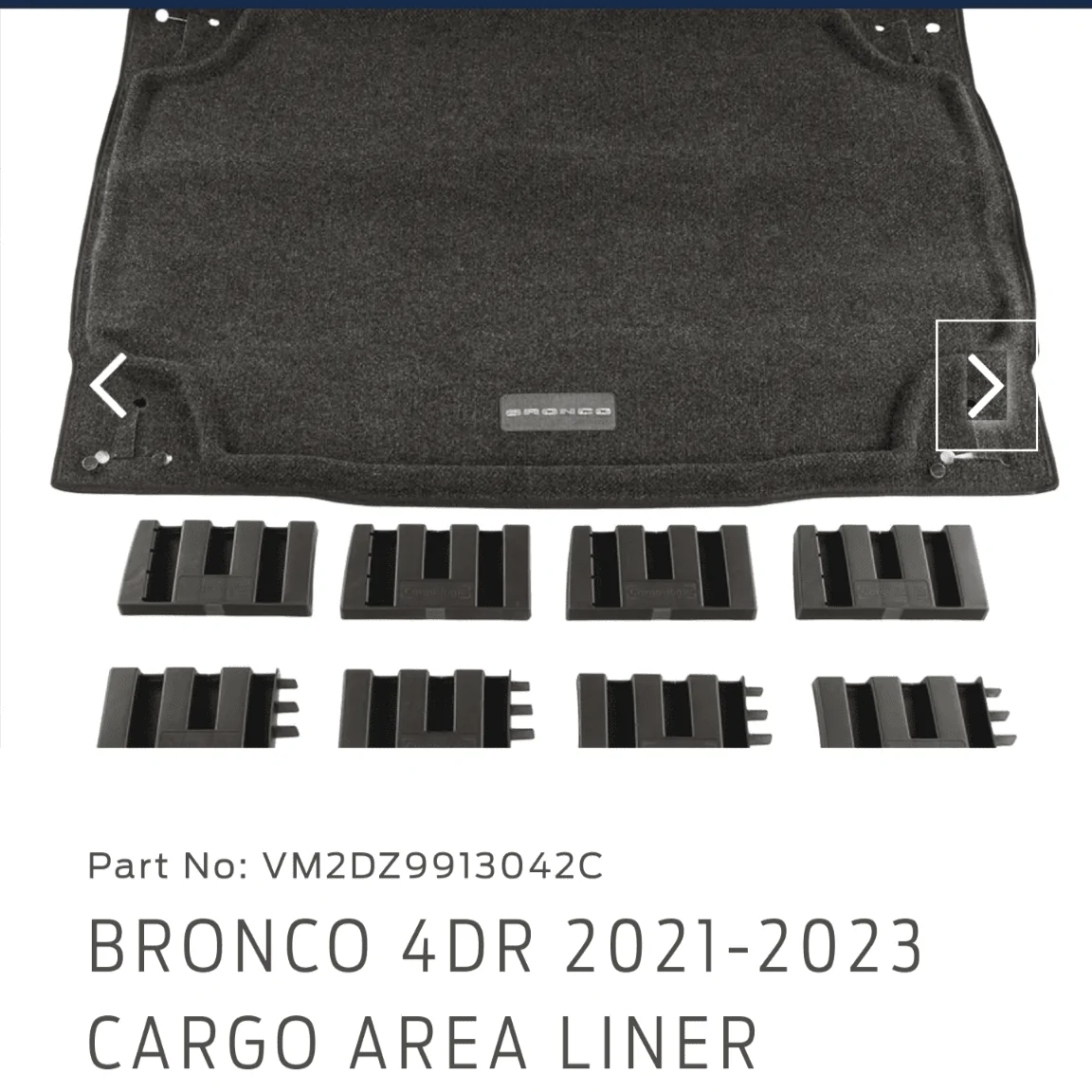 Ford Bronco 4dr rear cargo liner $40 Screenshot_20221211-191056