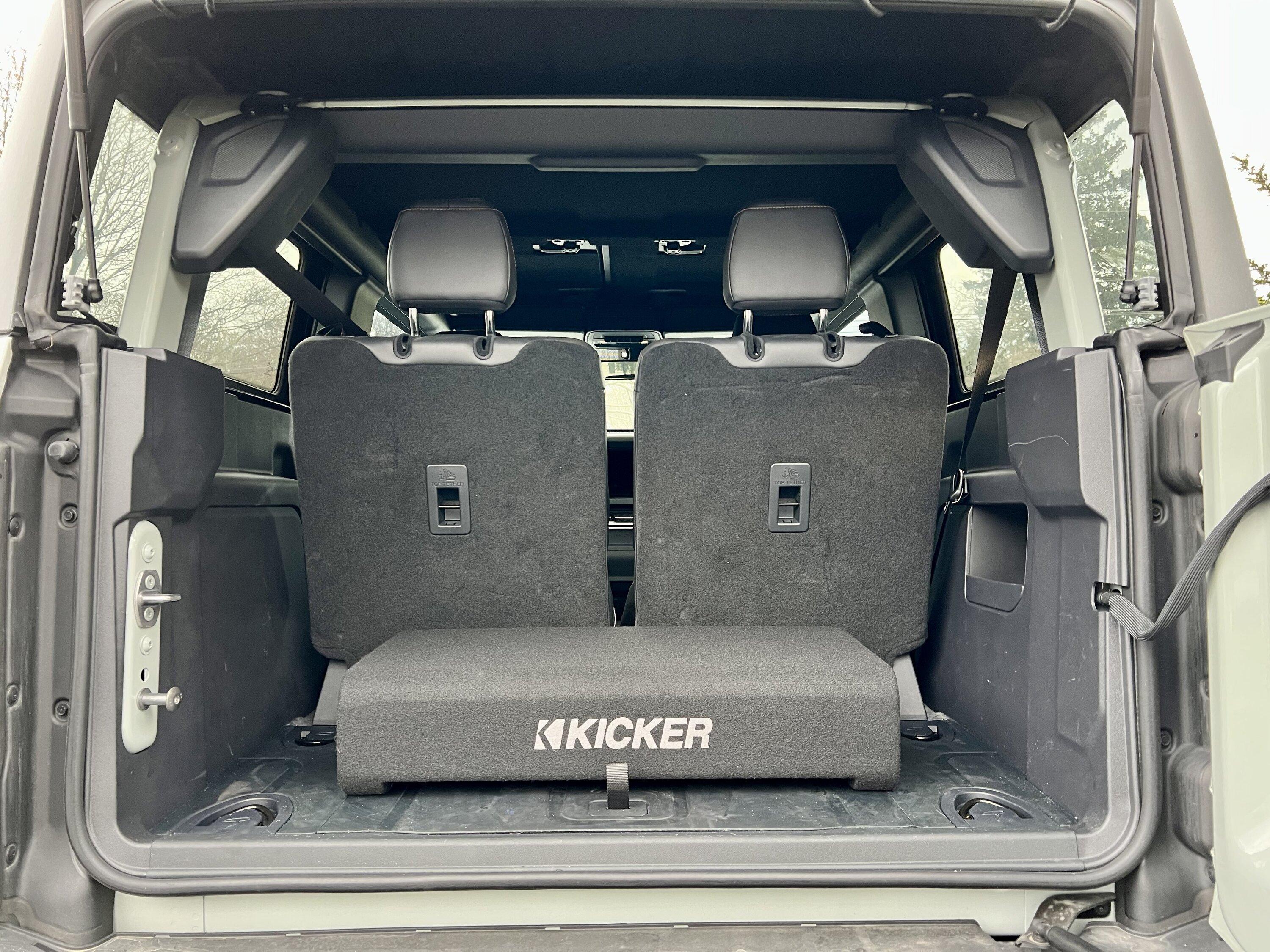 Ford Bronco Kicker 12" CompRT downfire sub w/passive radiator F188FFF0-FB68-4317-8864-13E0FDFD9A8F
