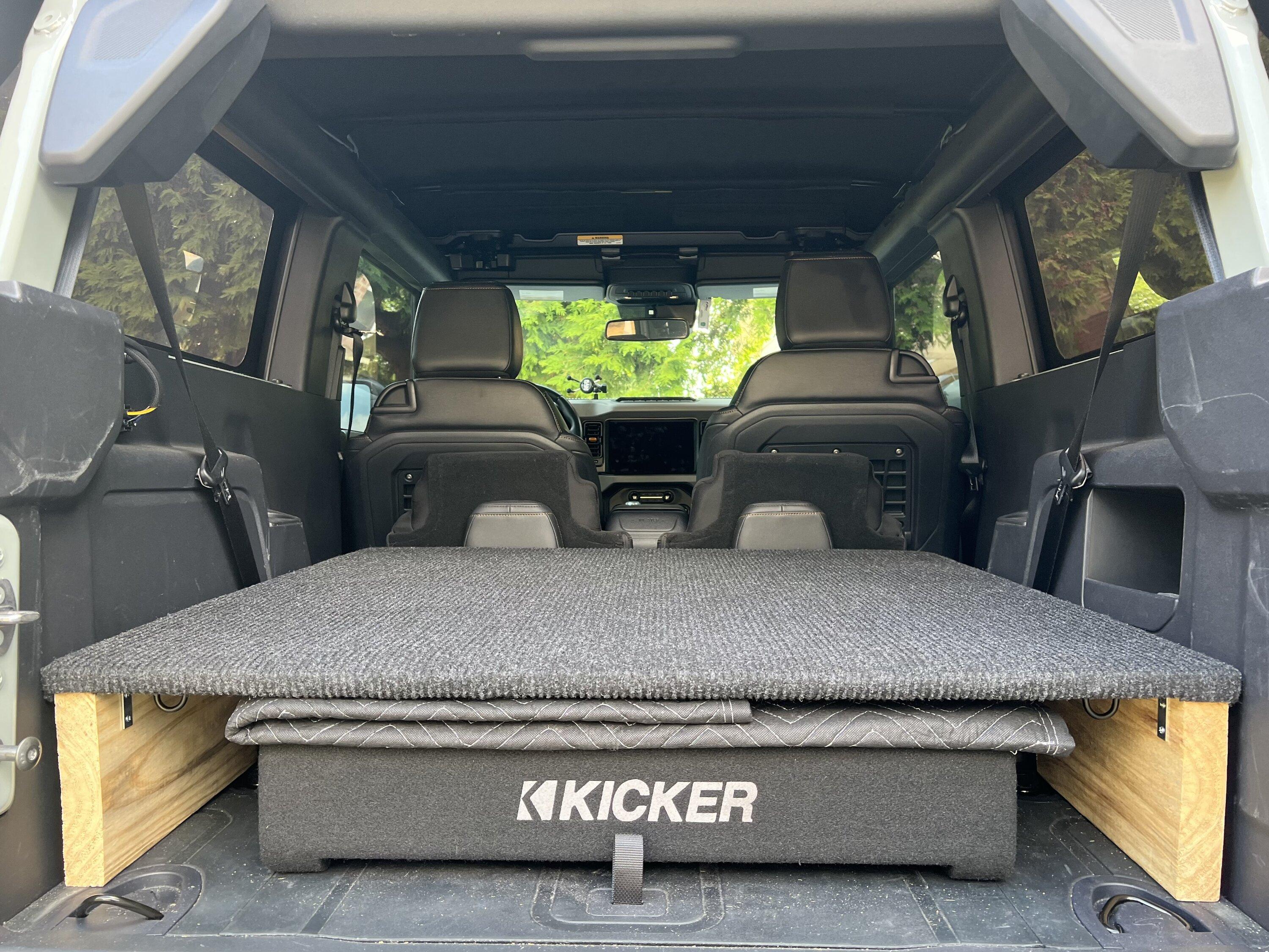 Ford Bronco Kicker 12" CompRT downfire sub w/passive radiator BCDFCE7E-FAC3-48AF-941B-BDE1DD0DE290