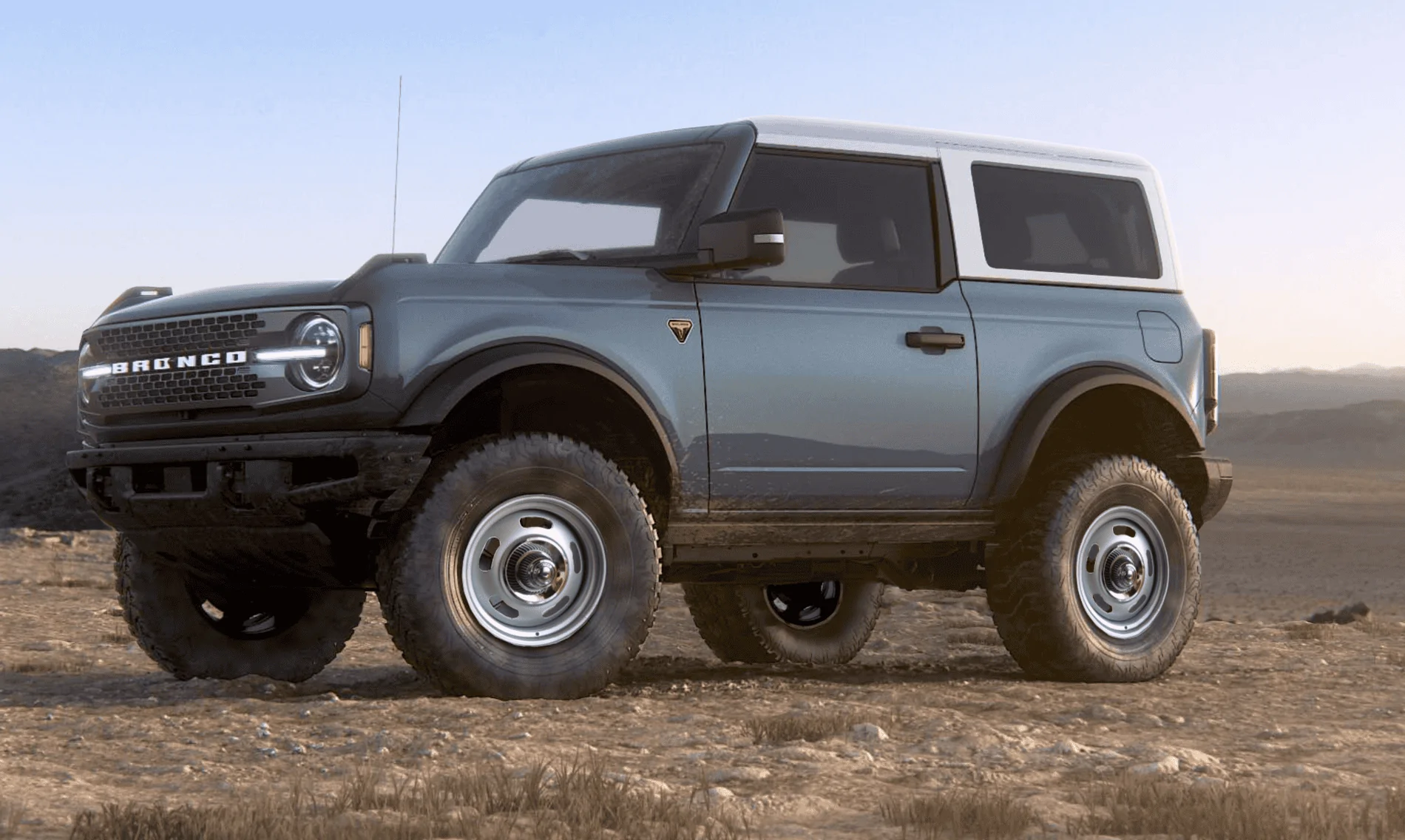 Ford Bronco Steel wheel center covers Area 51 -1