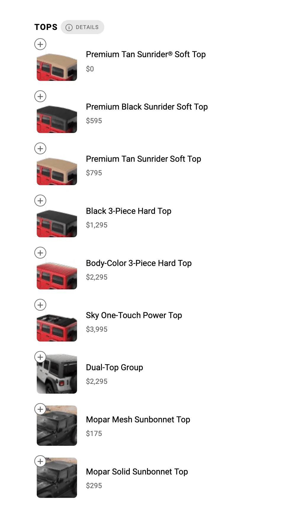 Ford Bronco Poll: Standard Tops Screen Shot 2020-10-05 at 7.01.11 PM