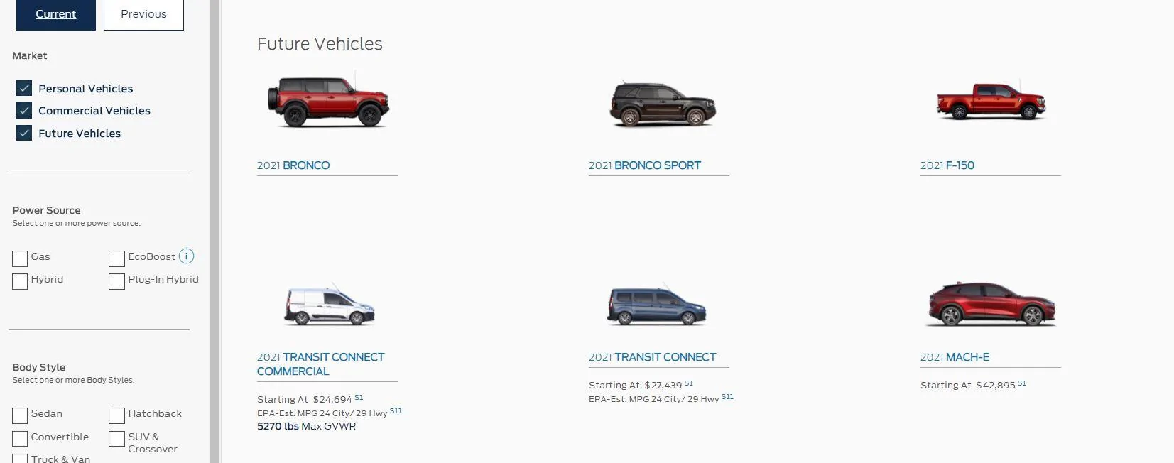 Ford Bronco Ford website down for maintenance Captur