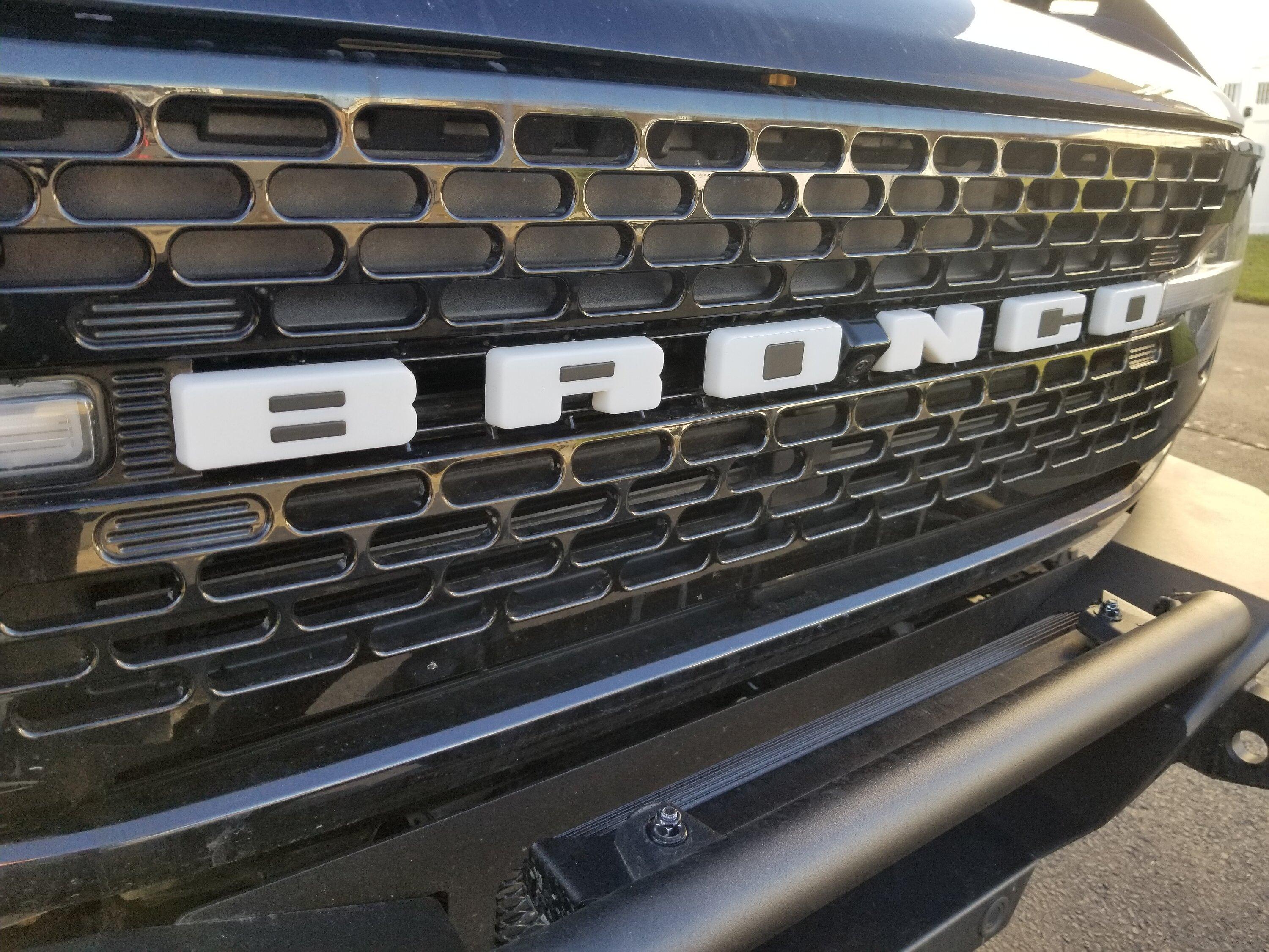 Ford Bronco Oracle Backlit Grill Letters Replaced 20221213_142613