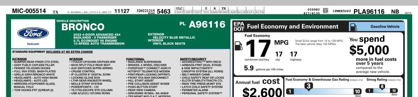 Ford Bronco 12/12/2022 build week with spreadsheet Screenshot_20221212_212229