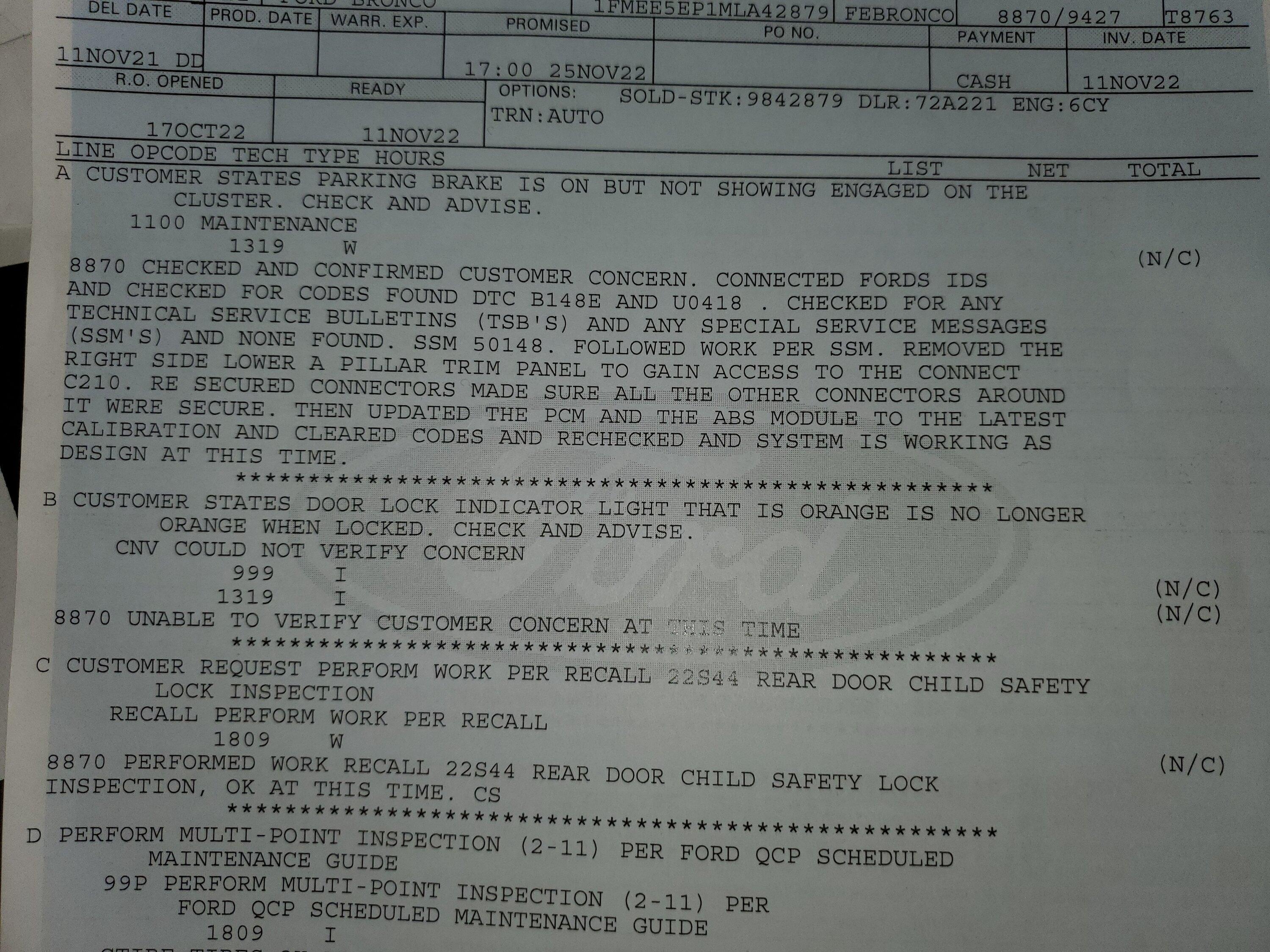 Ford Bronco Inoperative Indicator Lights 20221215_104542