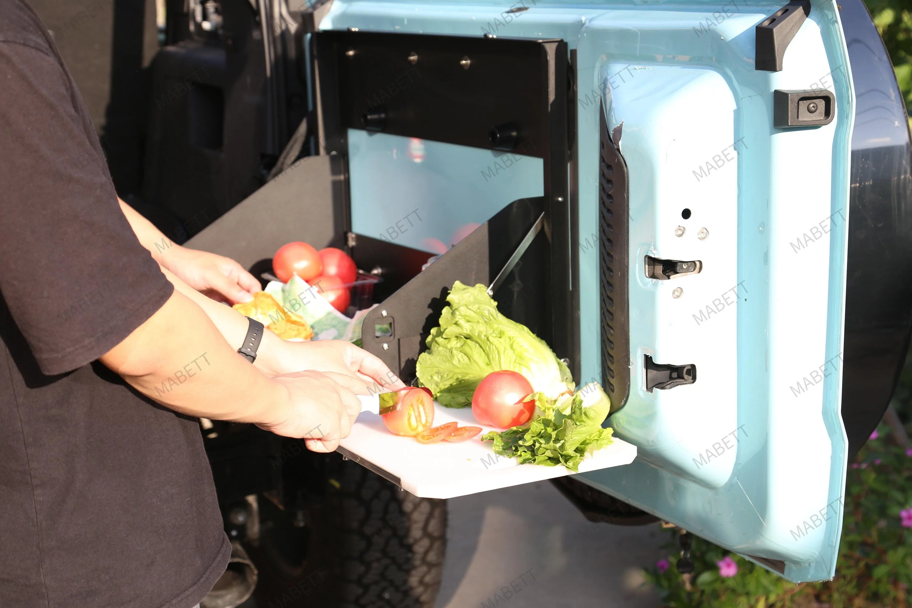 Ford Bronco Mabett launches Tailgate Table with Cutting Board! IMG_5488