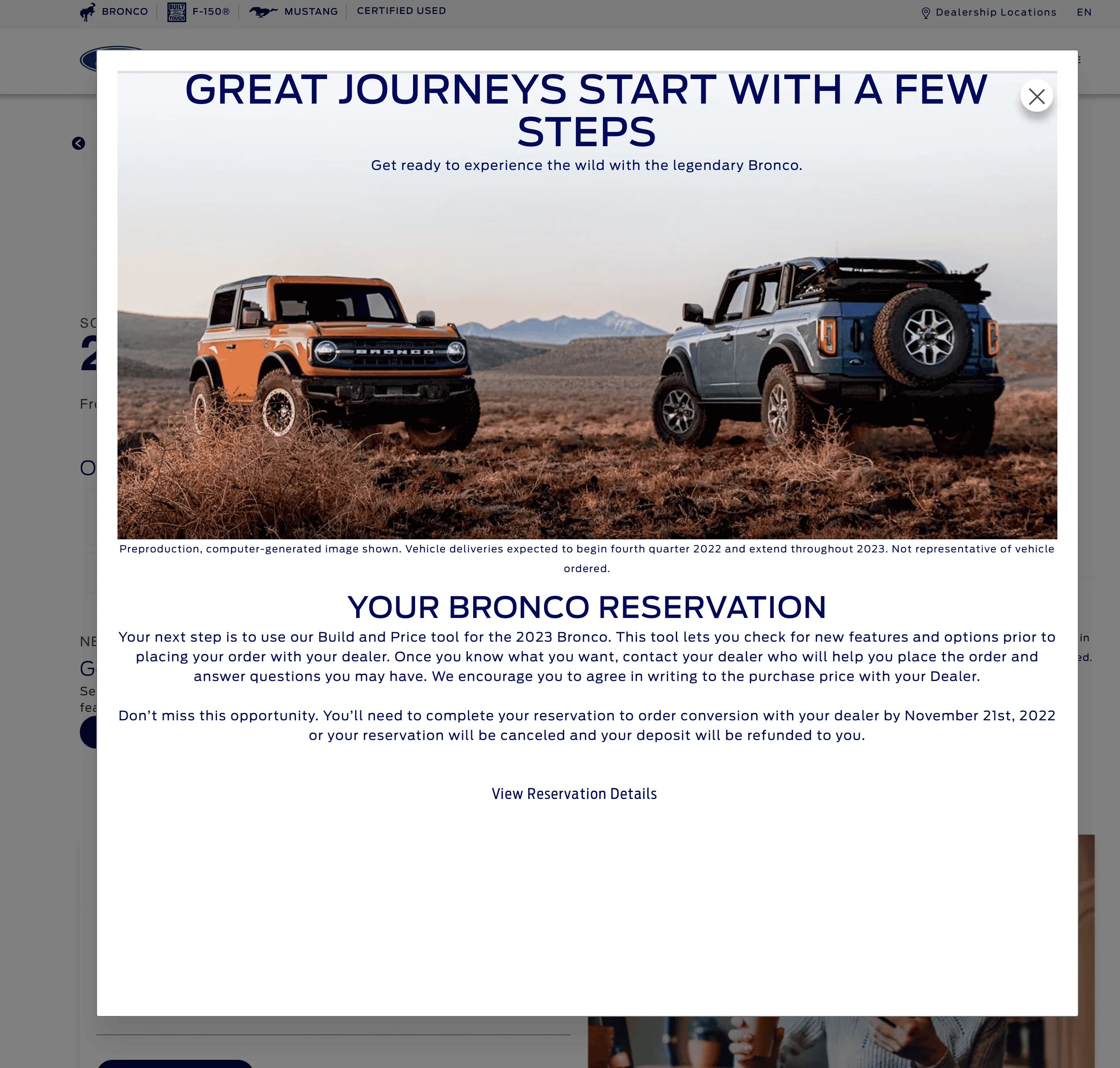 Ford Bronco 12/12/2022 build week with spreadsheet Screenshot 2022-12-19 at 12.40.05 PM