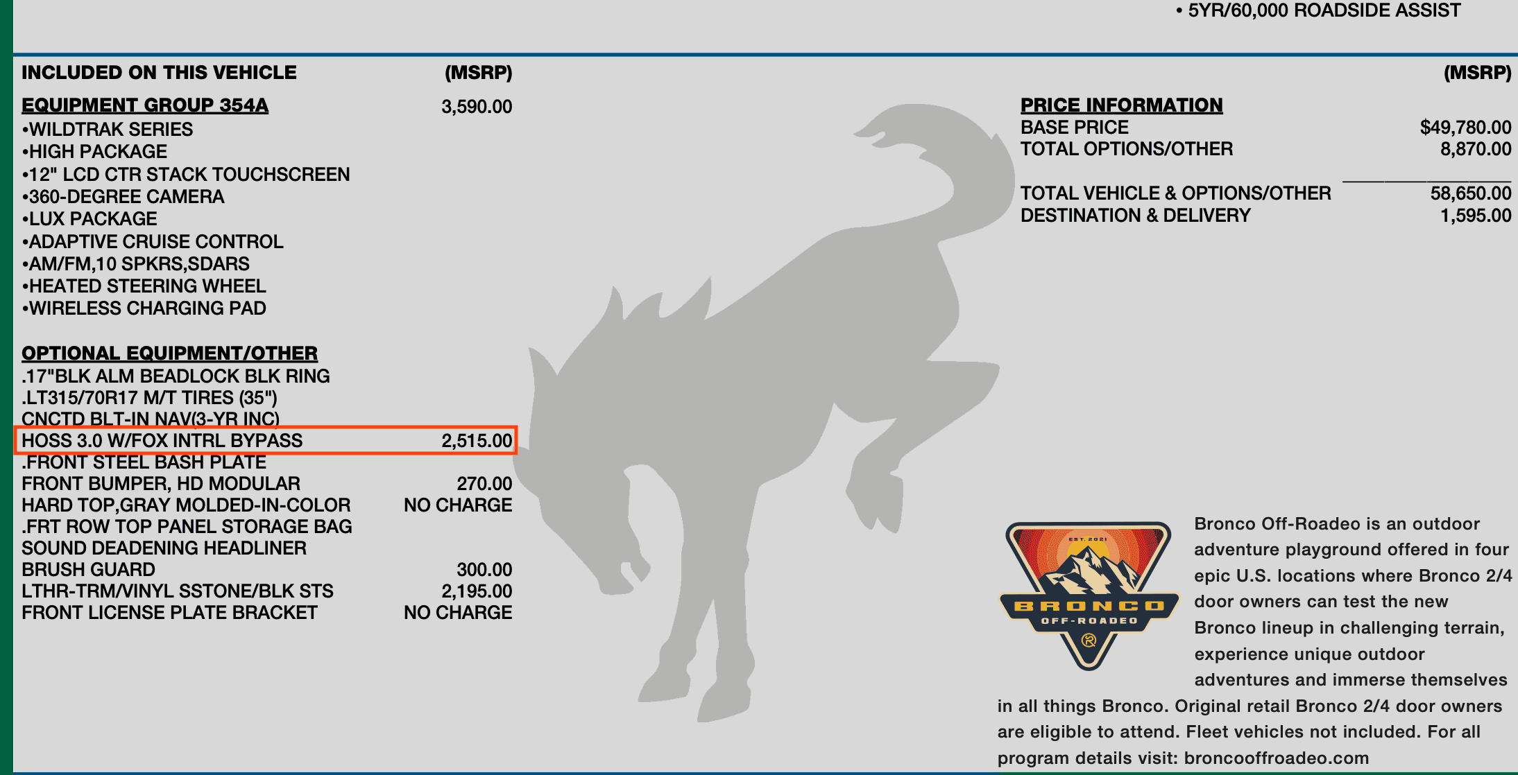 Ford Bronco 2023 Wildtrak w/ HOSS 3.0 review + comparison to Bilstein suspension Screenshot 2022-12-19 at 15.37.47