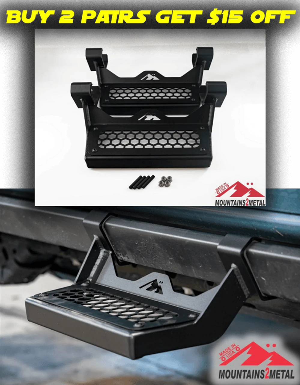 Ford Bronco Mountains2Metal Squatch Step (Pair) Combined_pic_15_off__36732.1671554945