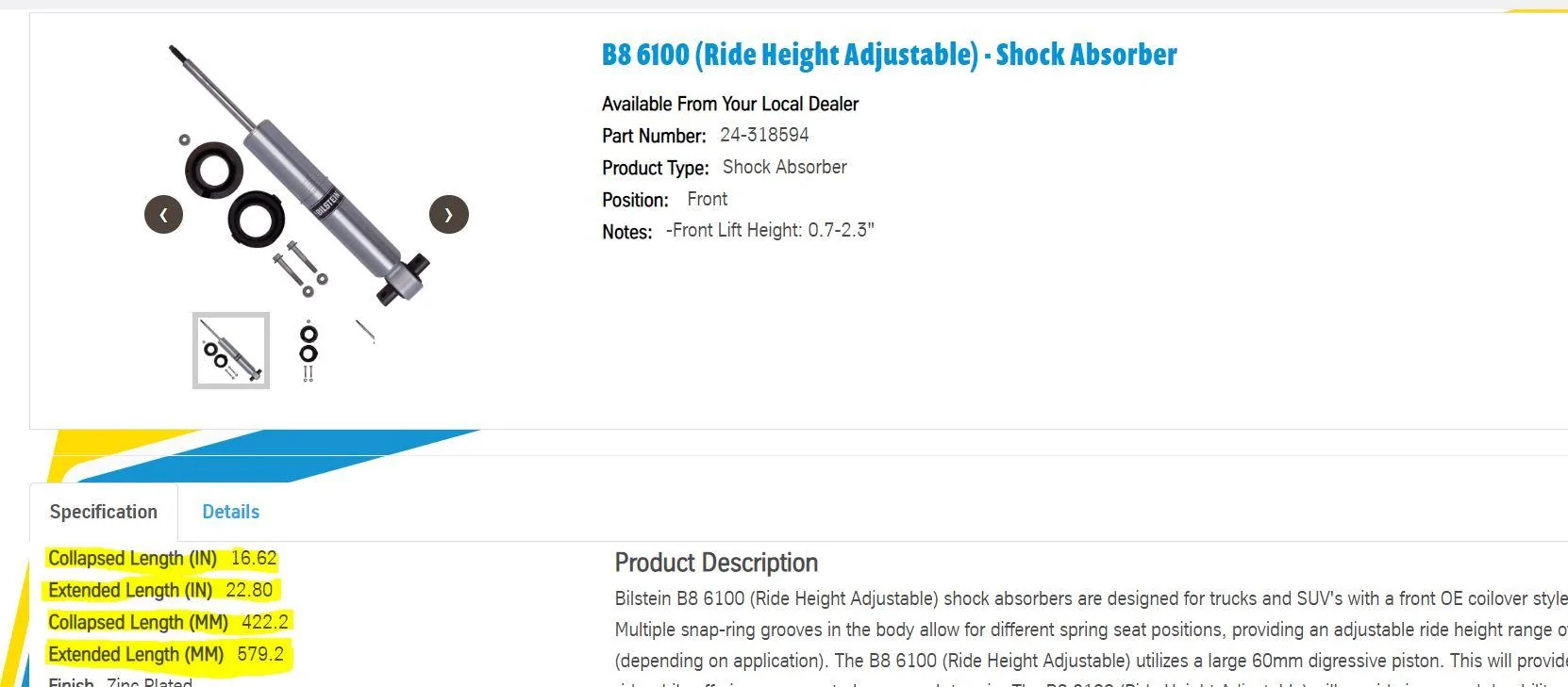 Ford Bronco Anyone install 6112 coil overs? 6100FRONT