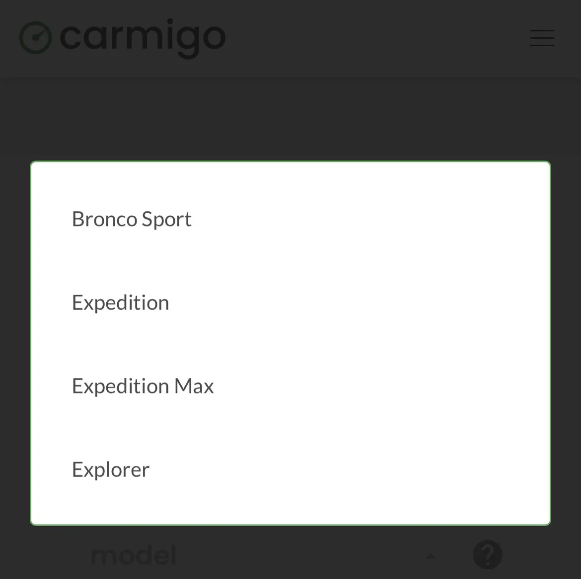 Ford Bronco Carmigo Makes it Easier to Sell Your Car / Bronco 8462510F-6675-4B3F-B8DA-4F1EFB5D5AC6
