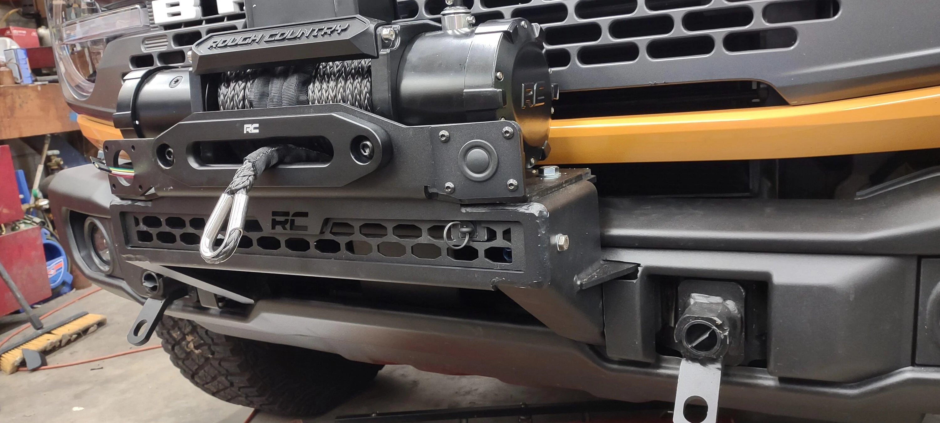 Ford Bronco Rough Country High Winch Installed VIDEO IMG_20221221_205825806