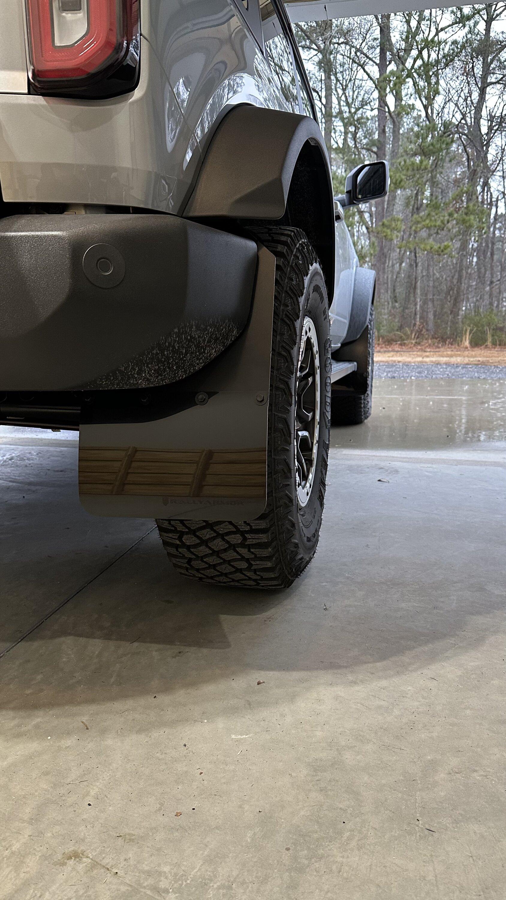 Ford Bronco Rally Armor Mud Flaps Installed 60C36734-7D56-4A0A-9D79-FC3413867BFA