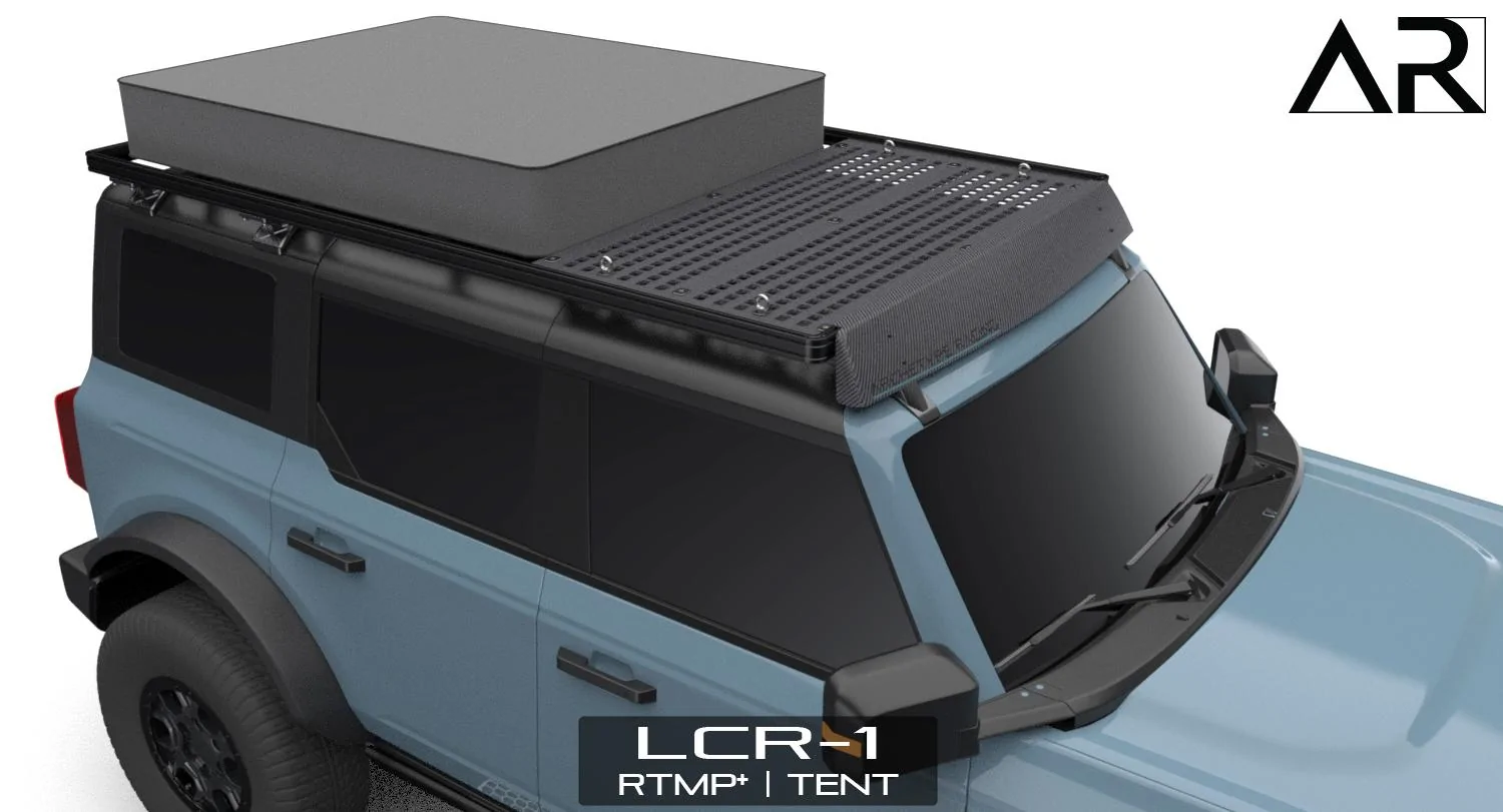 Ford Bronco AR | BRONCO Modular Roof Rack for 2-Door and 4-Door 2501-4 - LCR-1 Bronco - RTMP w Tent