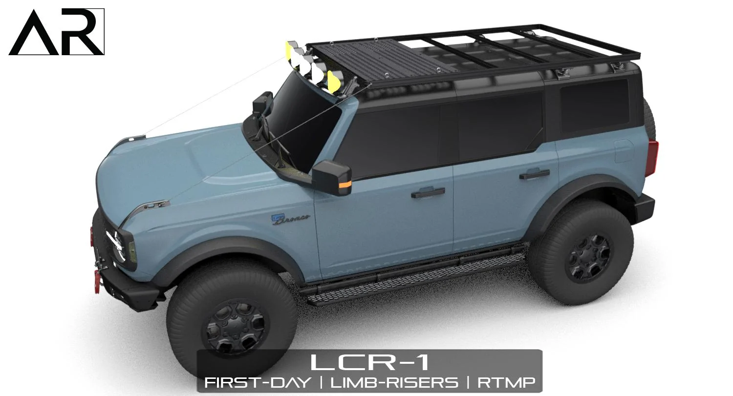 Ford Bronco AR | BRONCO Modular Roof Rack for 2-Door and 4-Door 2501-12 - LCR-1 Bronco - First-Day_RTMP_Limb-Riser