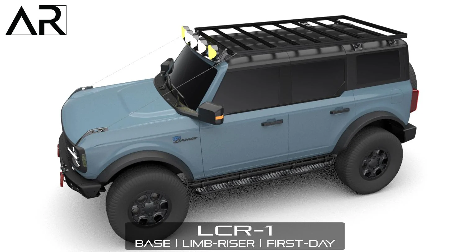 Ford Bronco AR | BRONCO Modular Roof Rack for 2-Door and 4-Door 2501-19 - LCR-1 Bronco - Base_Limb-Riser_First-Day