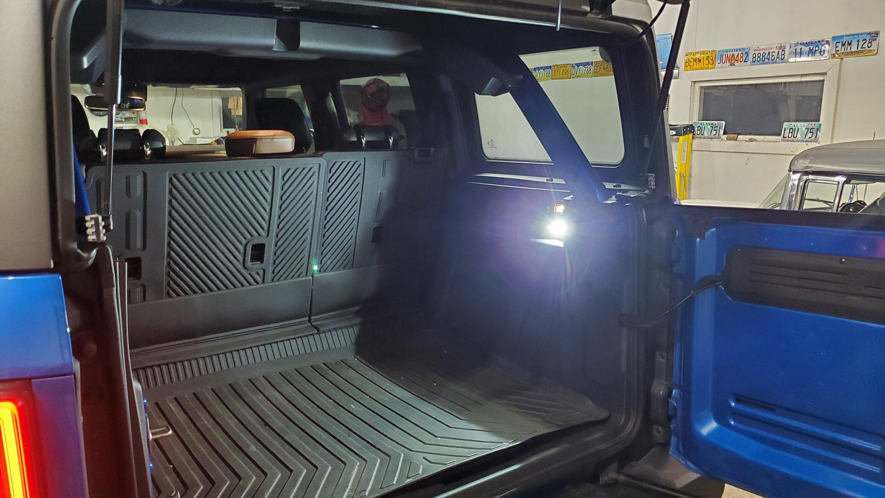 Ford Bronco Installed rear white lighting and additional cargo light 20221221_195504