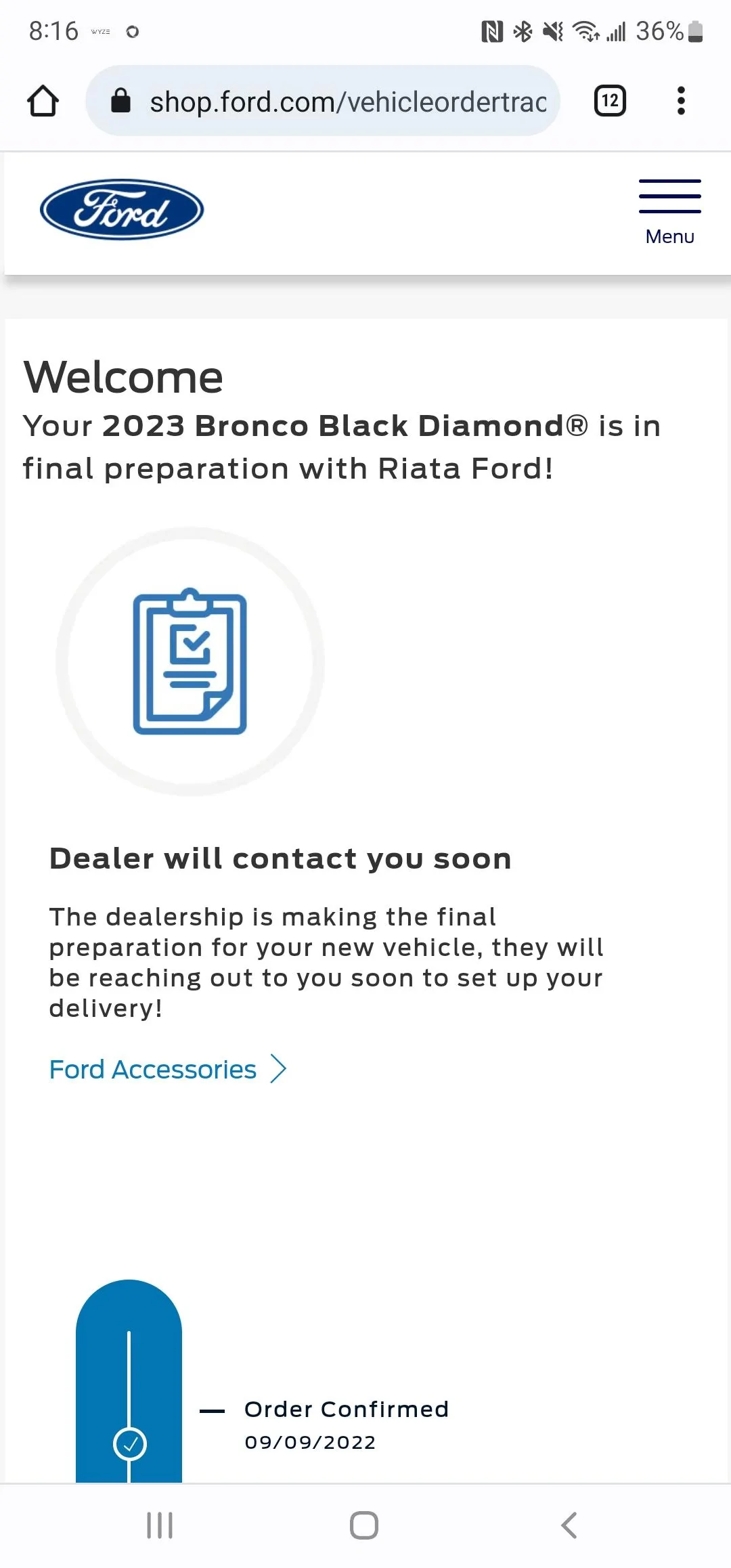 Ford Bronco 11/28/2022 Build Week Screenshot_20221226-201634_Chrom