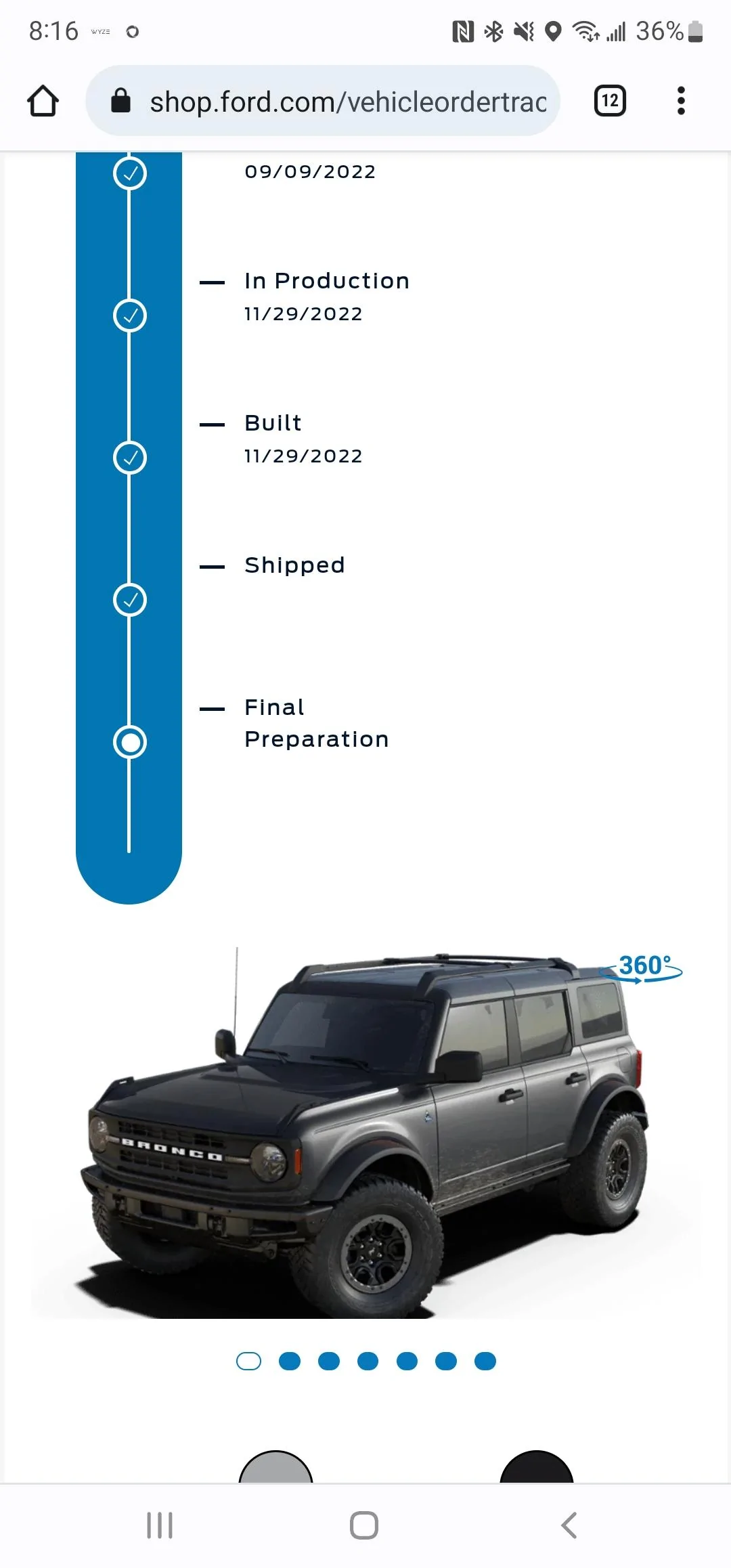 Ford Bronco 11/28/2022 Build Week Screenshot_20221226-201647_Chrom