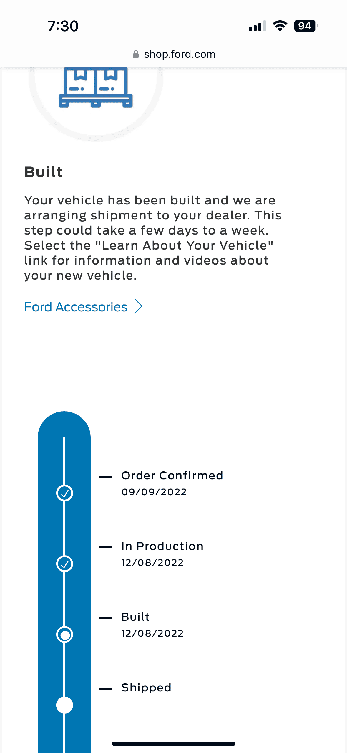 Ford Bronco 12/5/2022 Build week with spreadsheet D66814C0-67D3-4B25-86E2-AAE7939440CC