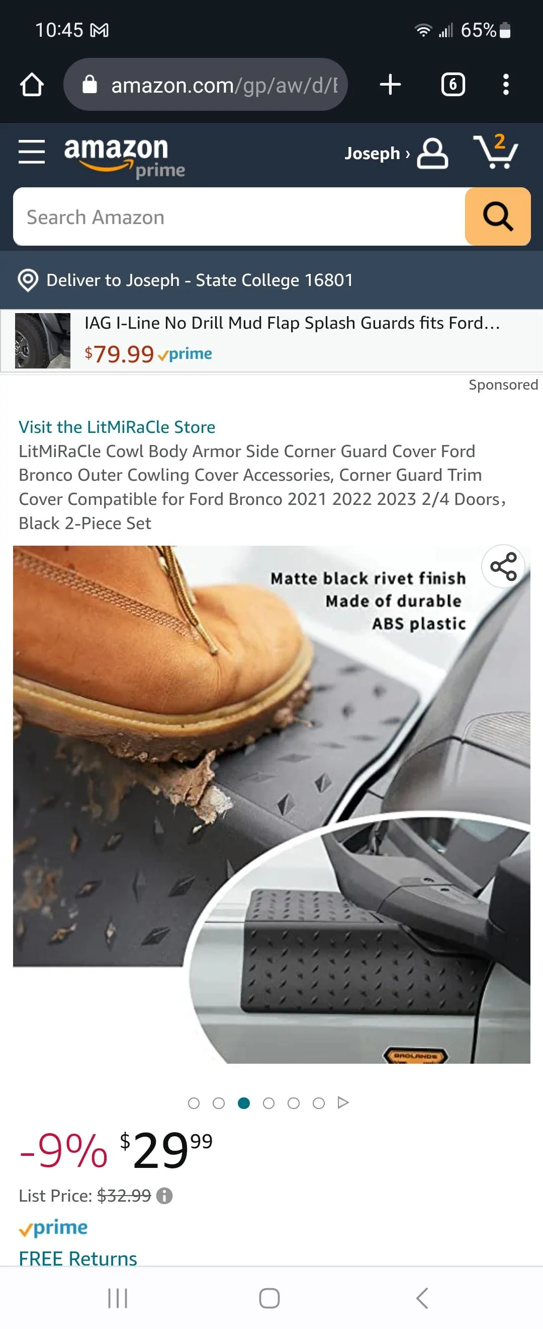 Ford Bronco Cowel "Armor" covers Screenshot_20221229_104514_Chrom