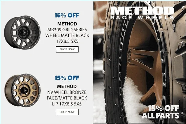 Ford Bronco Don't Miss - 15% OFF Method Race Wheels method-15