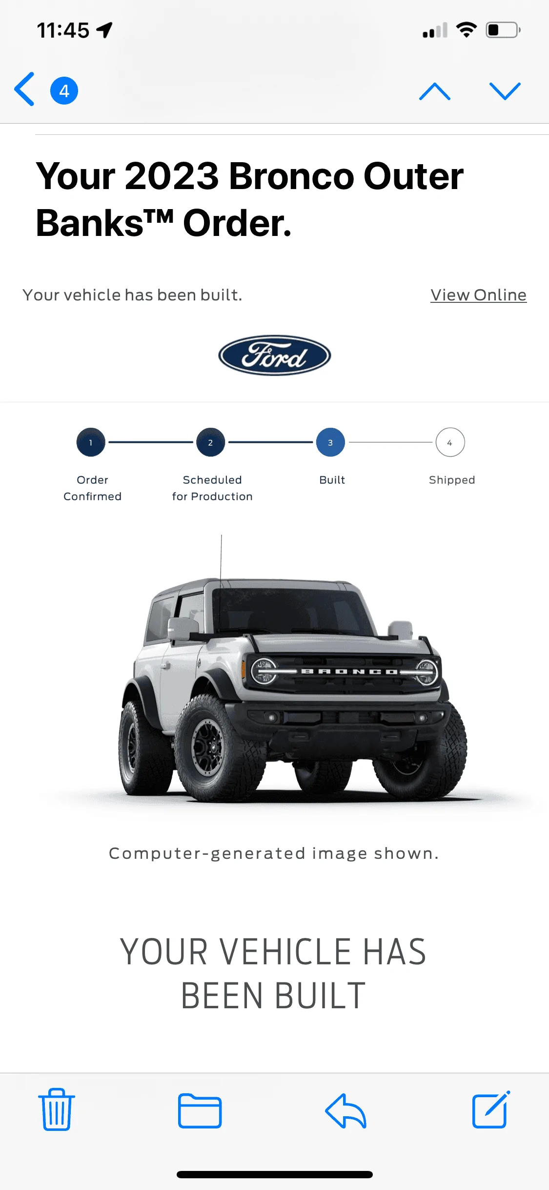 Ford Bronco 12/19/2022 build week group 825BED11-AEEE-4055-B90C-38E5D50E7D1A