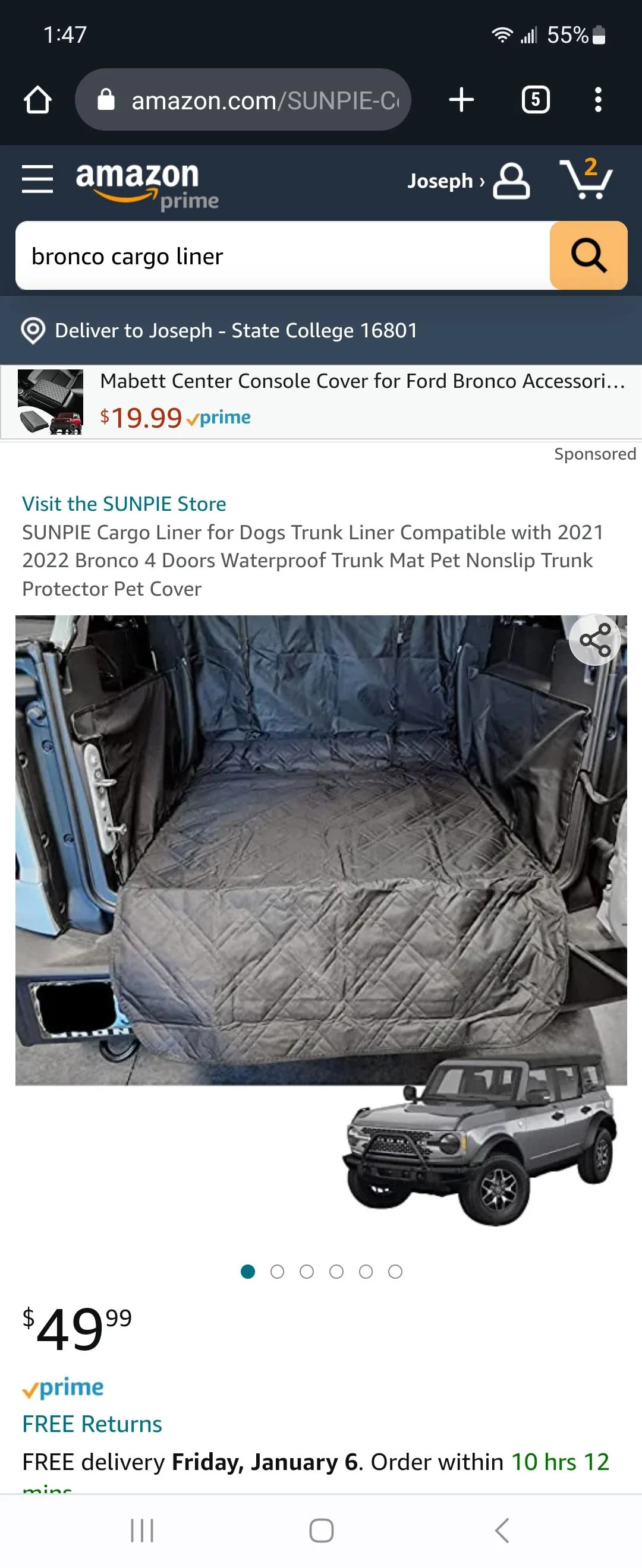 Ford Bronco Cargo wall protection Screenshot_20221231_134757_Chrom