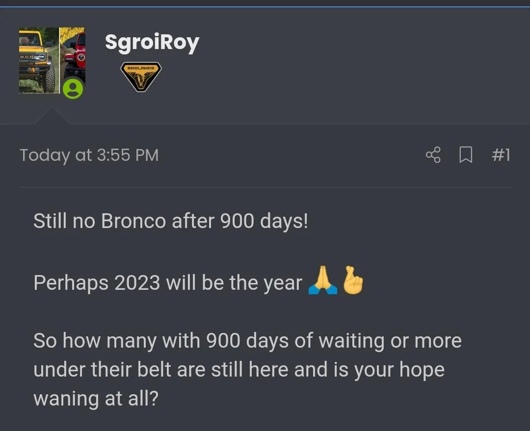 Ford Bronco 900 Days Today Screenshot_20230101_192901_Chrom