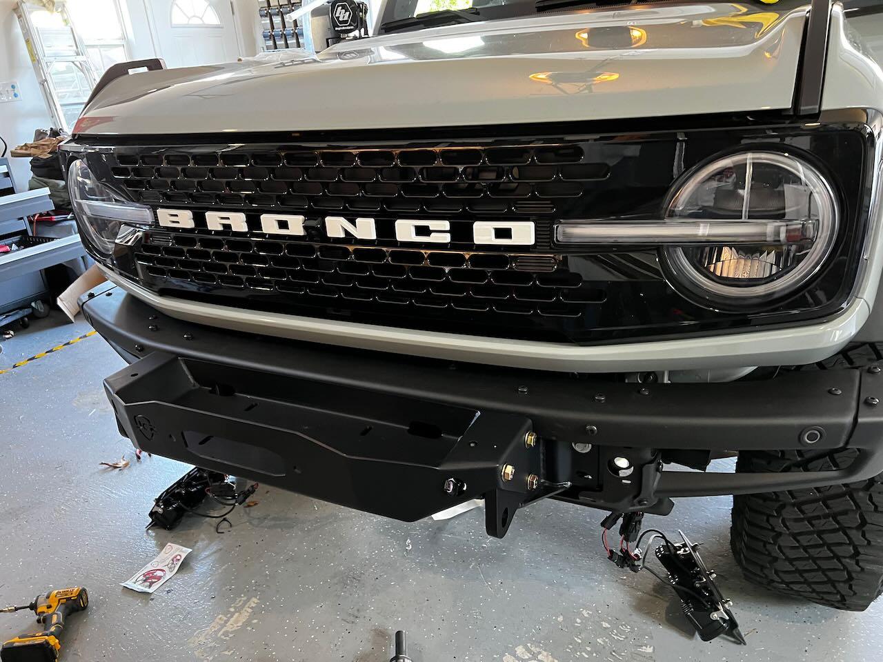 Ford Bronco JCR Offroad Winch Plate/License Plate Bracket/Camera Relo/Zeon 10S Install & Photos IMG_3526