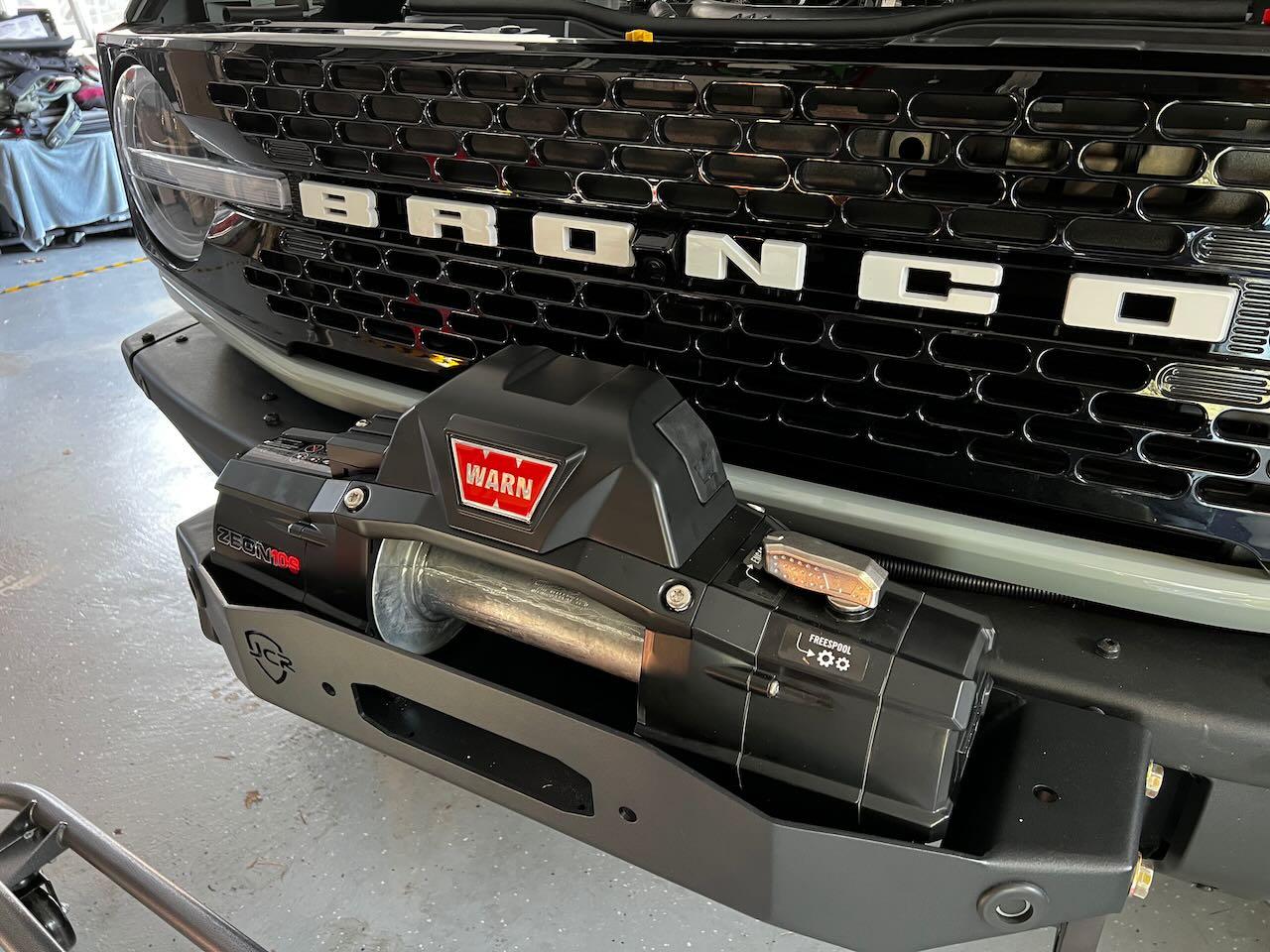Ford Bronco JCR Offroad Winch Plate/License Plate Bracket/Camera Relo/Zeon 10S Install & Photos IMG_3569