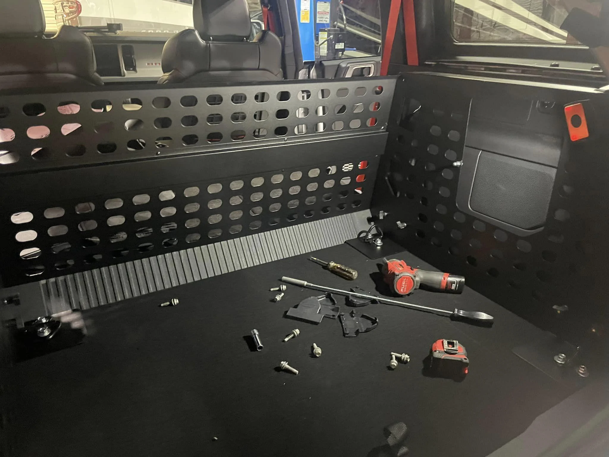 Ford Bronco Installed Ford (Tuffy) Rear Compartment Molle Kit with lid, Tailgate Table & ARB Dual Compressor in my Bronco Raptor rear and passenger side moll