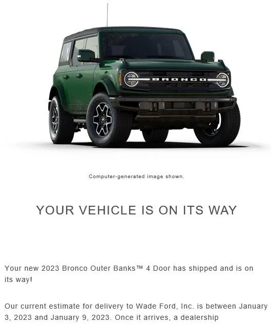Ford Bronco 11/28/2022 Build Week Screenshot 2023-01-04 082235