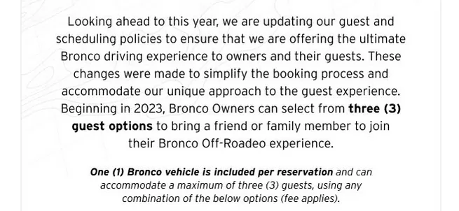 Ford Bronco 2023 guest prices... 1672880597613