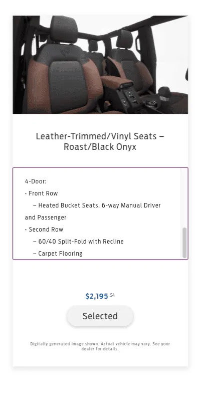 Ford Bronco 2023 OBX 4dr power seats? Screen Shot 2023-01-09 at 1.39.40 AM