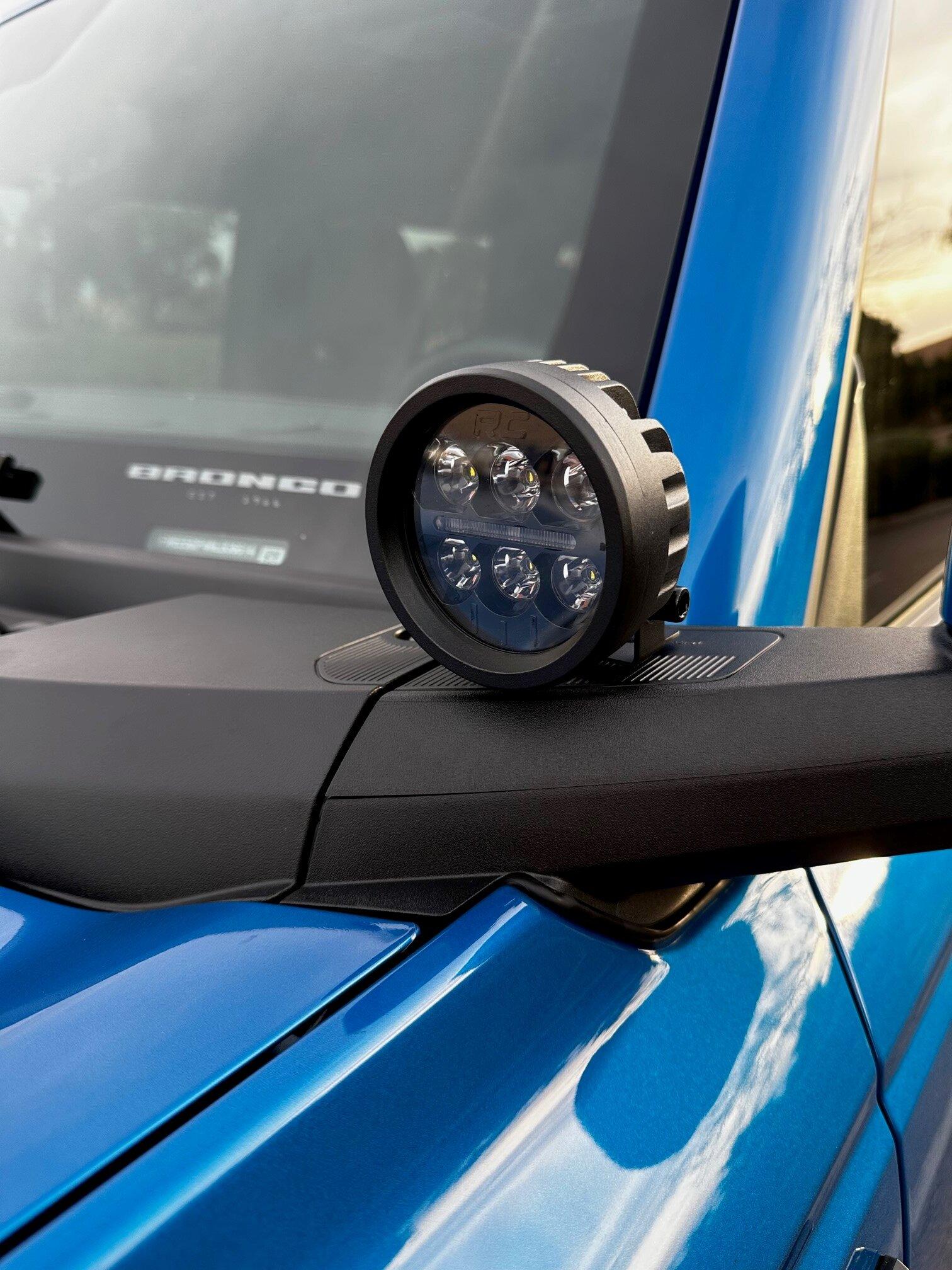 Ford Bronco Rough country ditch lights installed 2.3