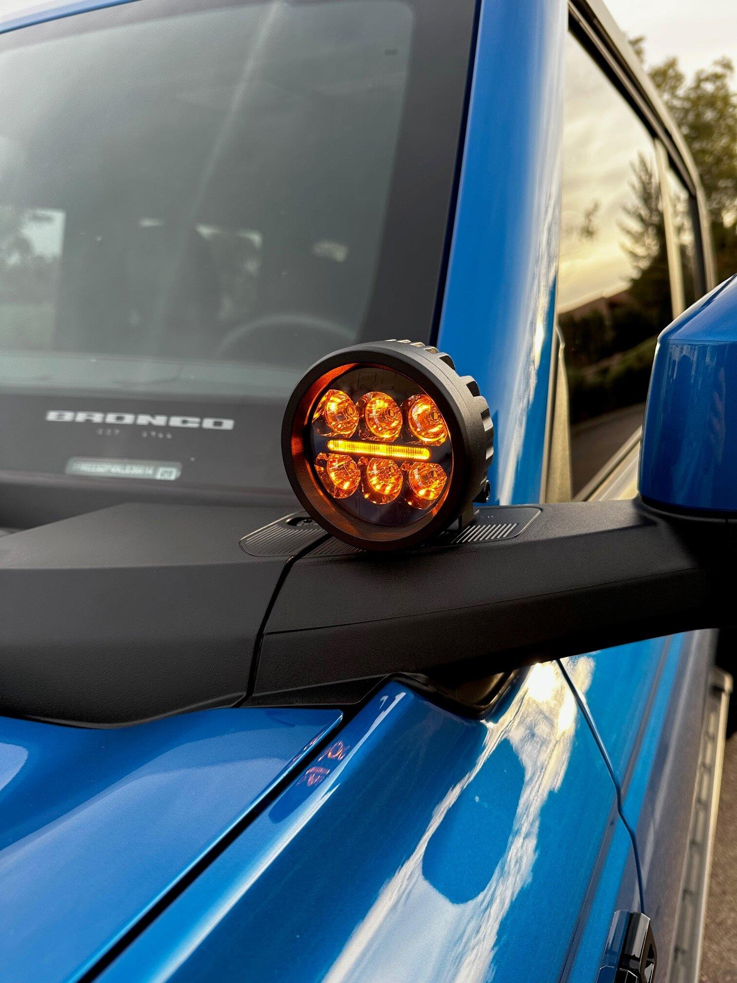 Ford Bronco Rough country ditch lights installed 2.5