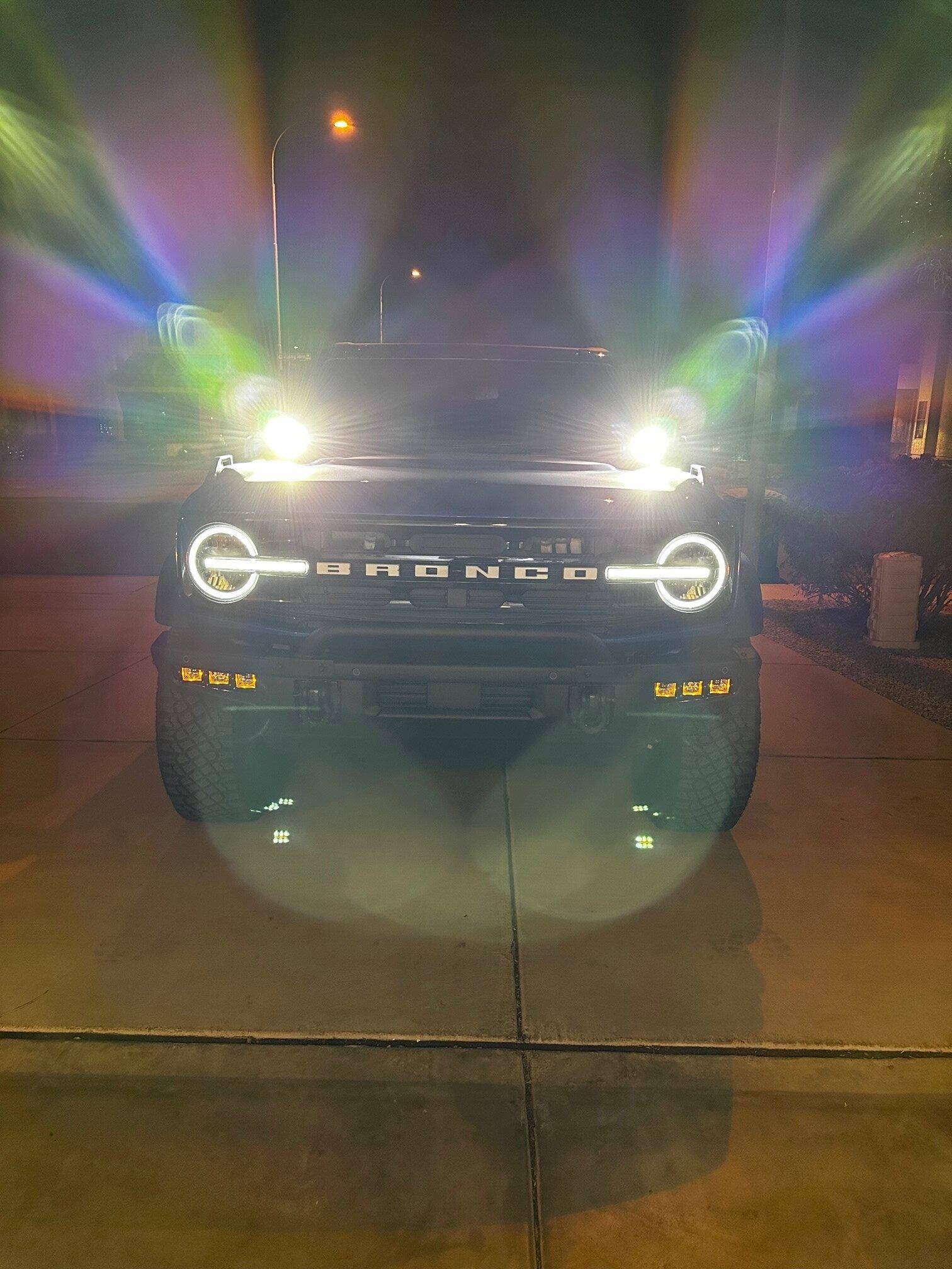 Ford Bronco Rough country ditch lights installed 2.8
