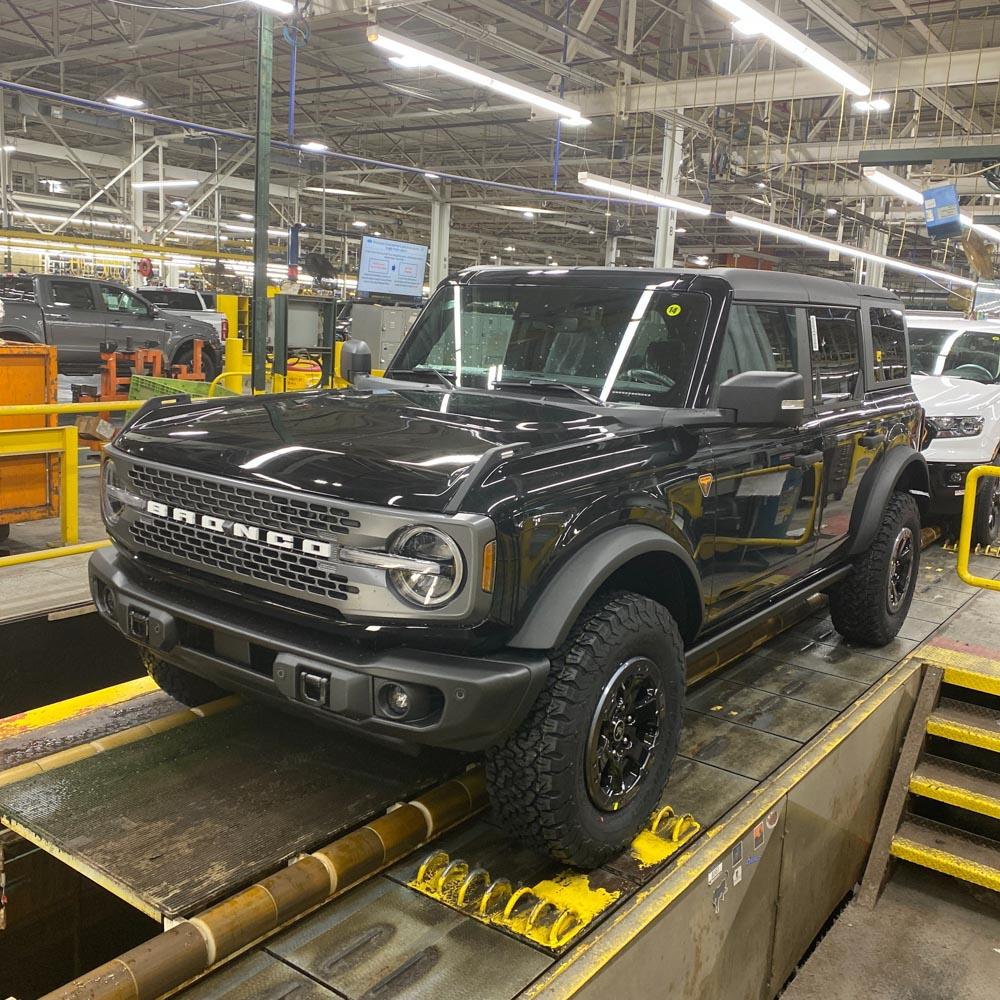 Ford Bronco 12/12/2022 build week with spreadsheet BroncoAssemblyLine