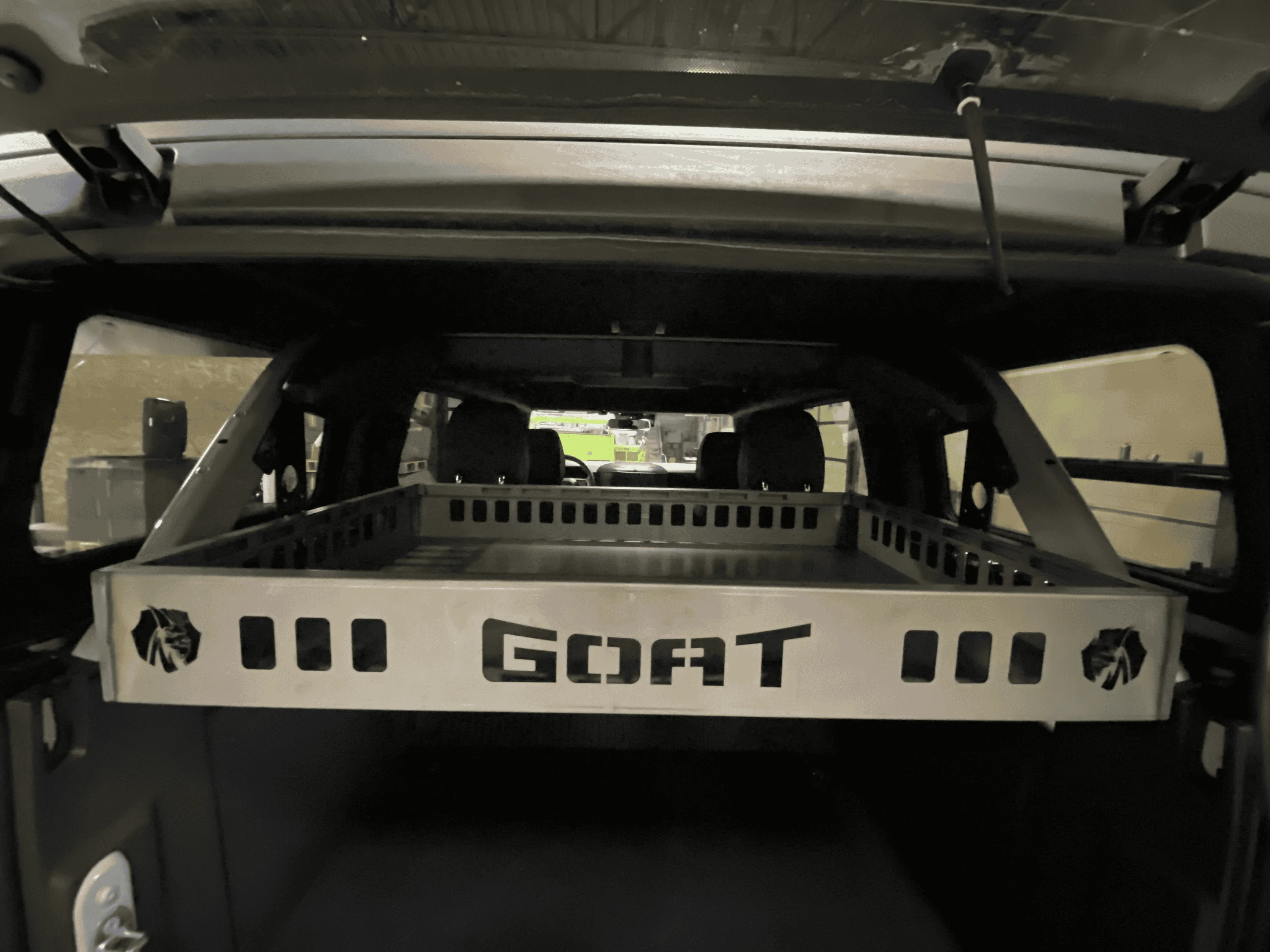 Ford Bronco GOAT FABRICATION ADJUSTABLE CARGO BASKET IMG_6177