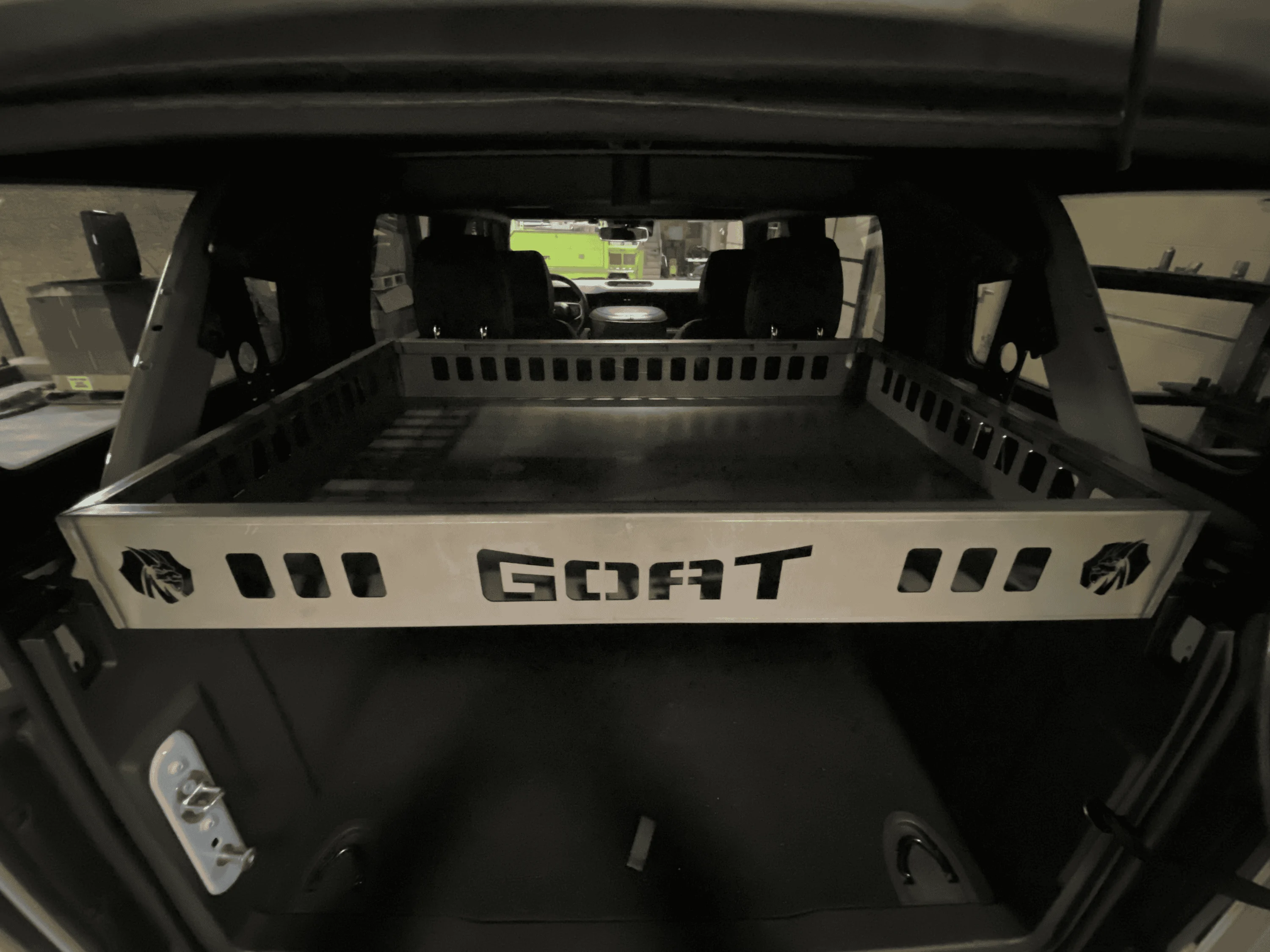 Ford Bronco GOAT FABRICATION ADJUSTABLE CARGO BASKET IMG_6181